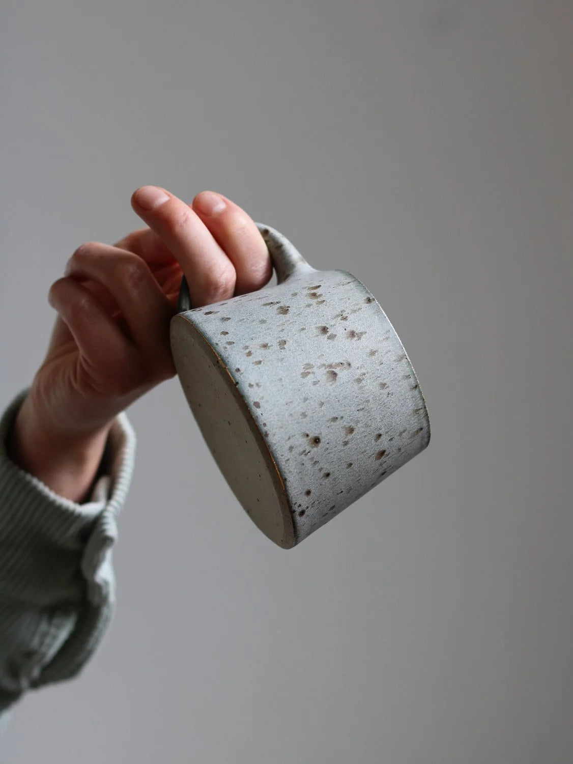 Short Mug in Speckled Haar Glaze | 320ml | Hand Thrown | by Aku Ceramics - Lifestory