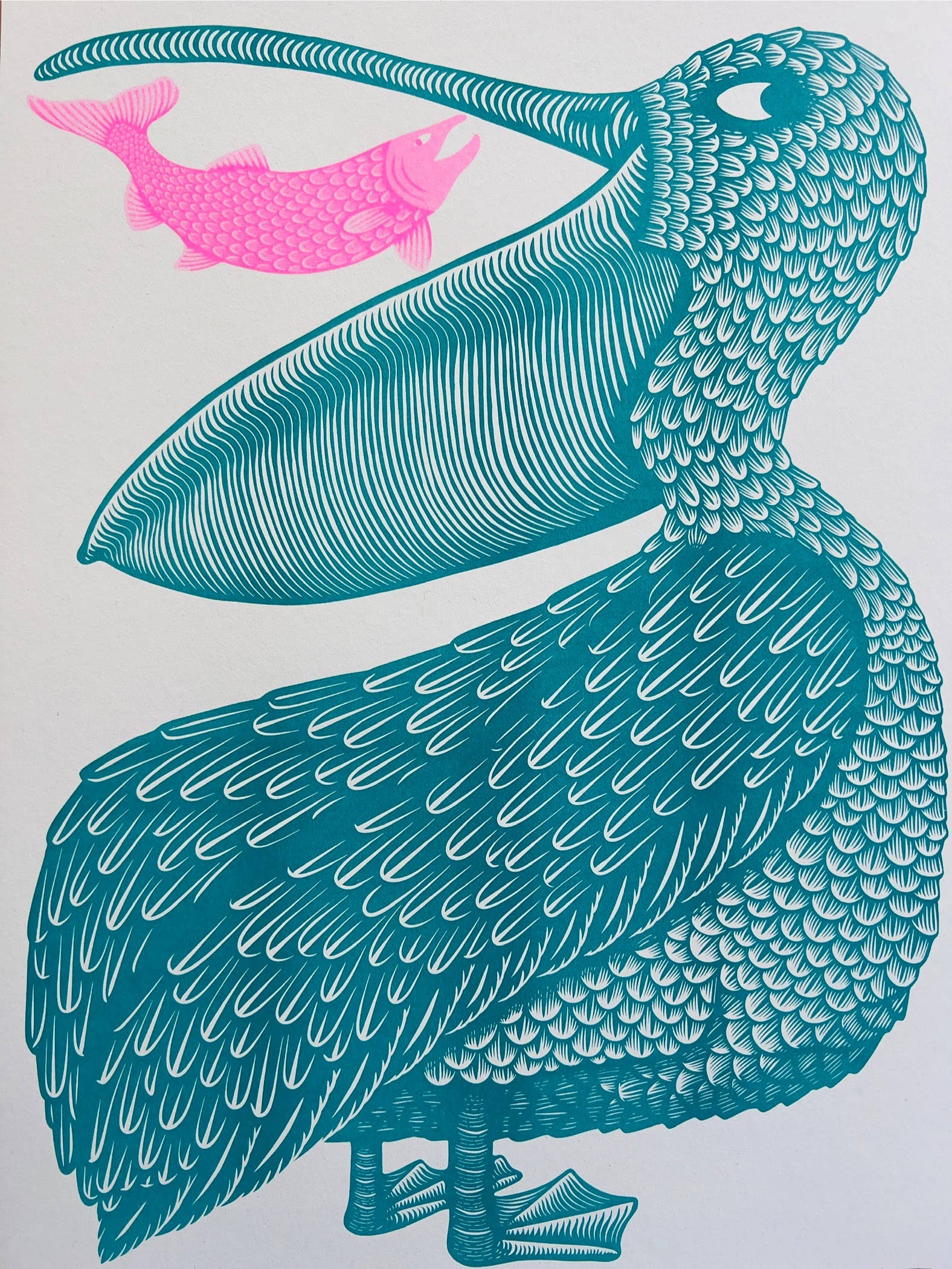 "Le Beak, C'est Chic" Unframed A3 Riso Print by Strangford - Lifestory