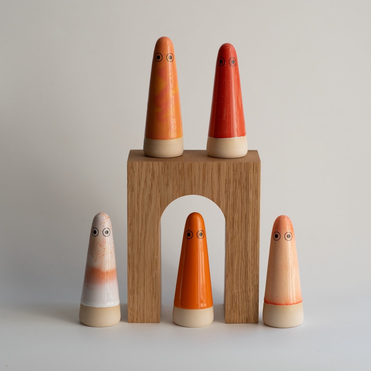 Studio Arhoj Ghosts in Various Orangey Red Glazes - Lifestory