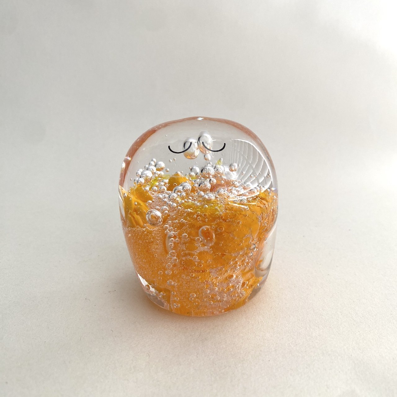 Studio Arhoj Crystal Blob | Caramel Carrot | Handblown Glass