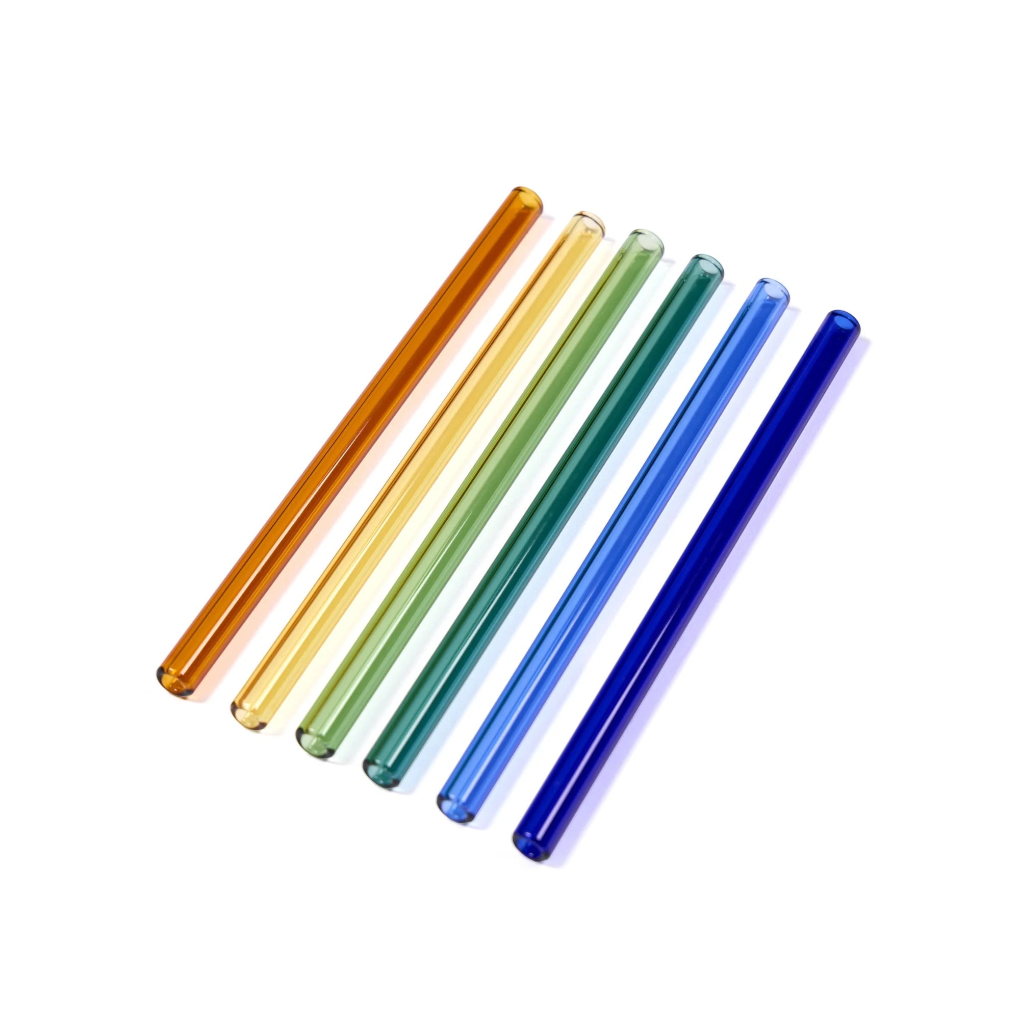 Santorini Set of 6 Glass Cocktail Straws by The Conran Shop against a white background