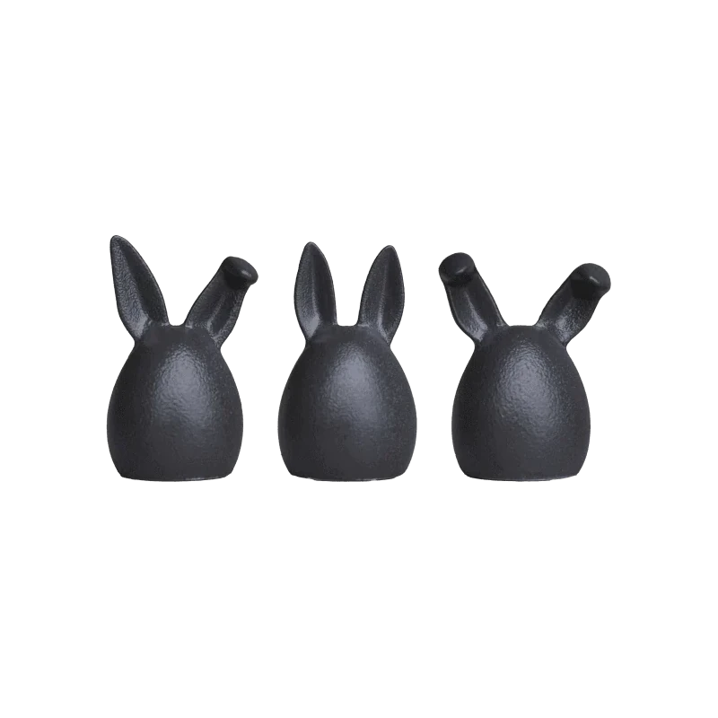Rabbit Triplets | Pack of 3 | Cast Iron Effect | Ceramic | by DBKD - Lifestory
