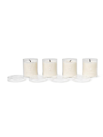 Scented Advent Candles Set of 4 | White or Red/Brown - Lifestory - ferm LIVING