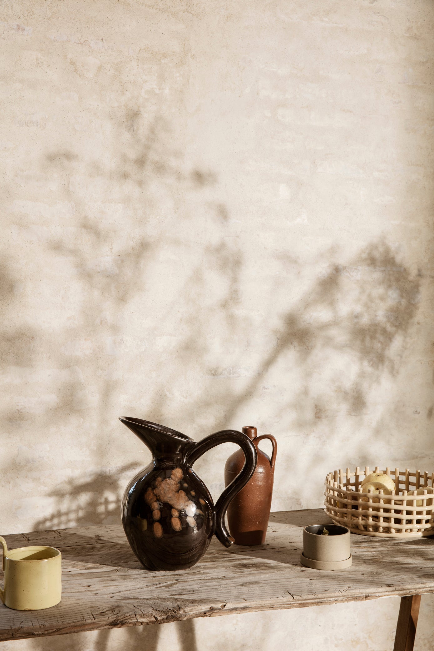 Verso Jug | Large Ceramic Water Jug | Dark Brown - Lifestory - ferm Living