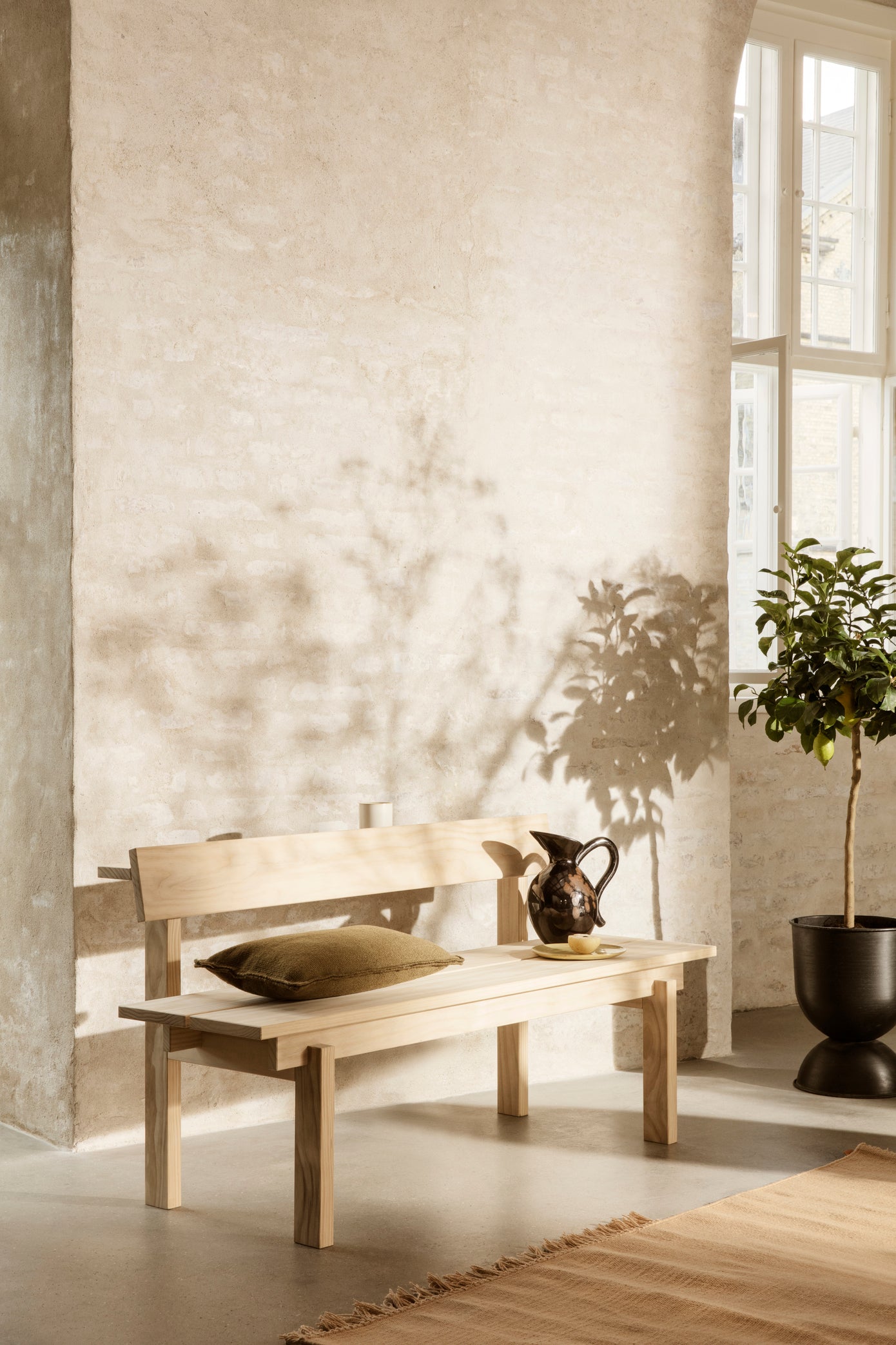 Desert Rectangle Cushion | Olive | Recycled PET-yarn | by ferm Living - Lifestory - ferm LIVING