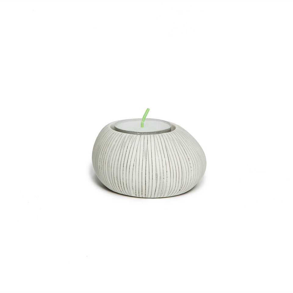 Tealight candle holder Asti Grey Stripe by Lindform - Lifestory - Lindform