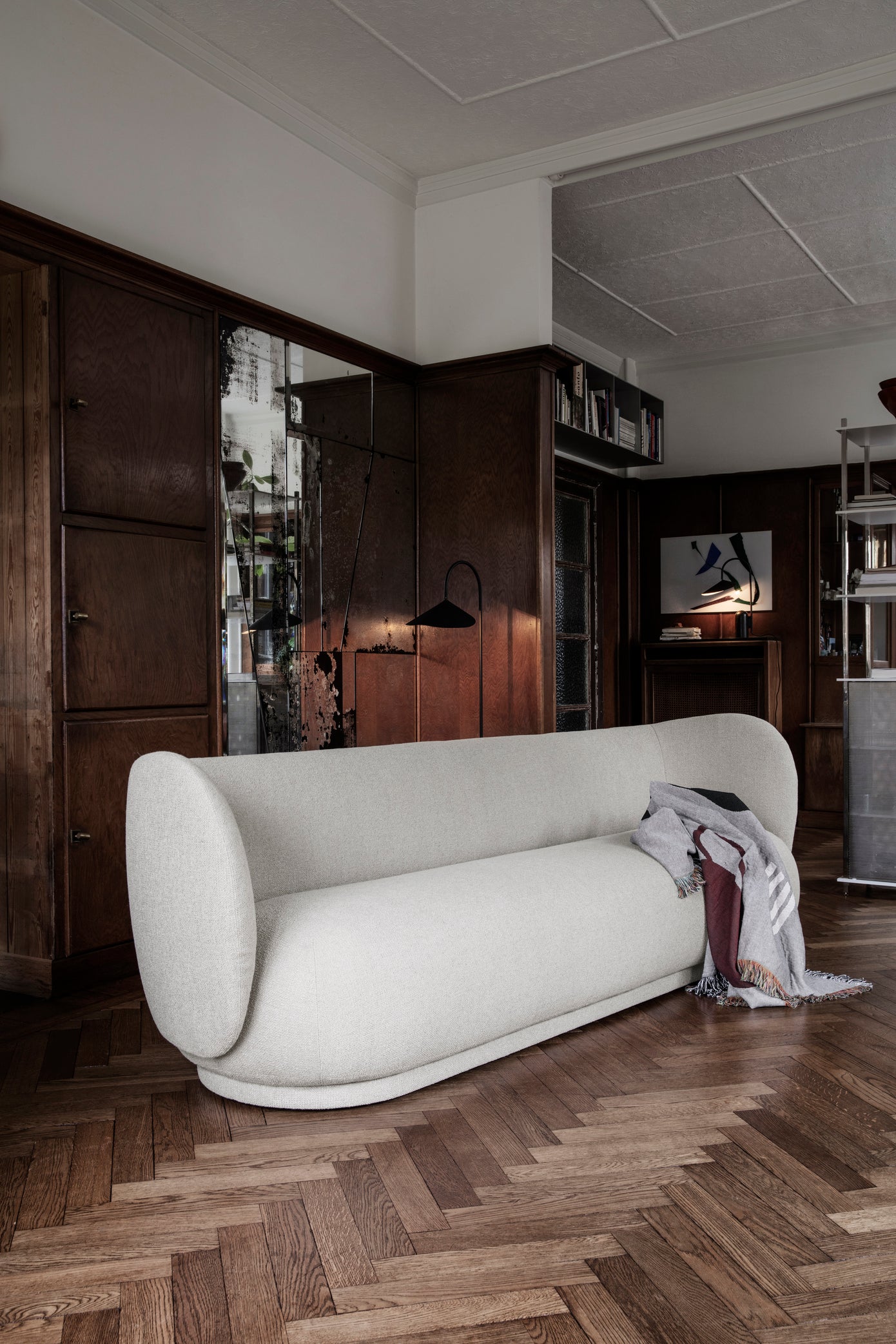 Arum Floor Lamp | Black/Black Marble | by ferm Living - Lifestory - ferm LIVING