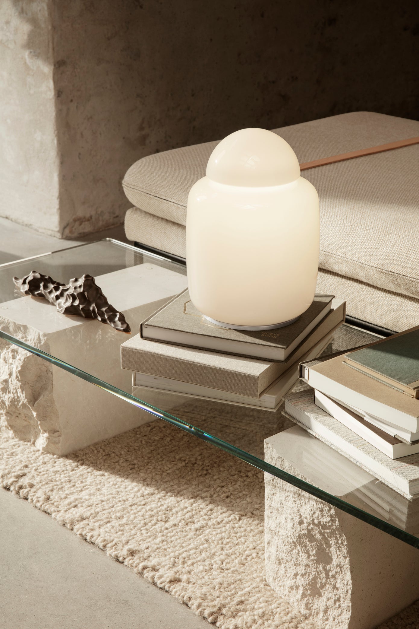 Bell Glass Table Lamp | White | by ferm Living - Lifestory - ferm LIVING