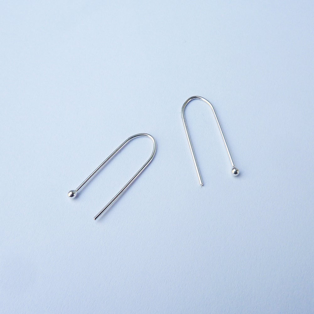 Arc Earrings | Threaded Wire Minimal Earrings - Lifestory - Custom Made