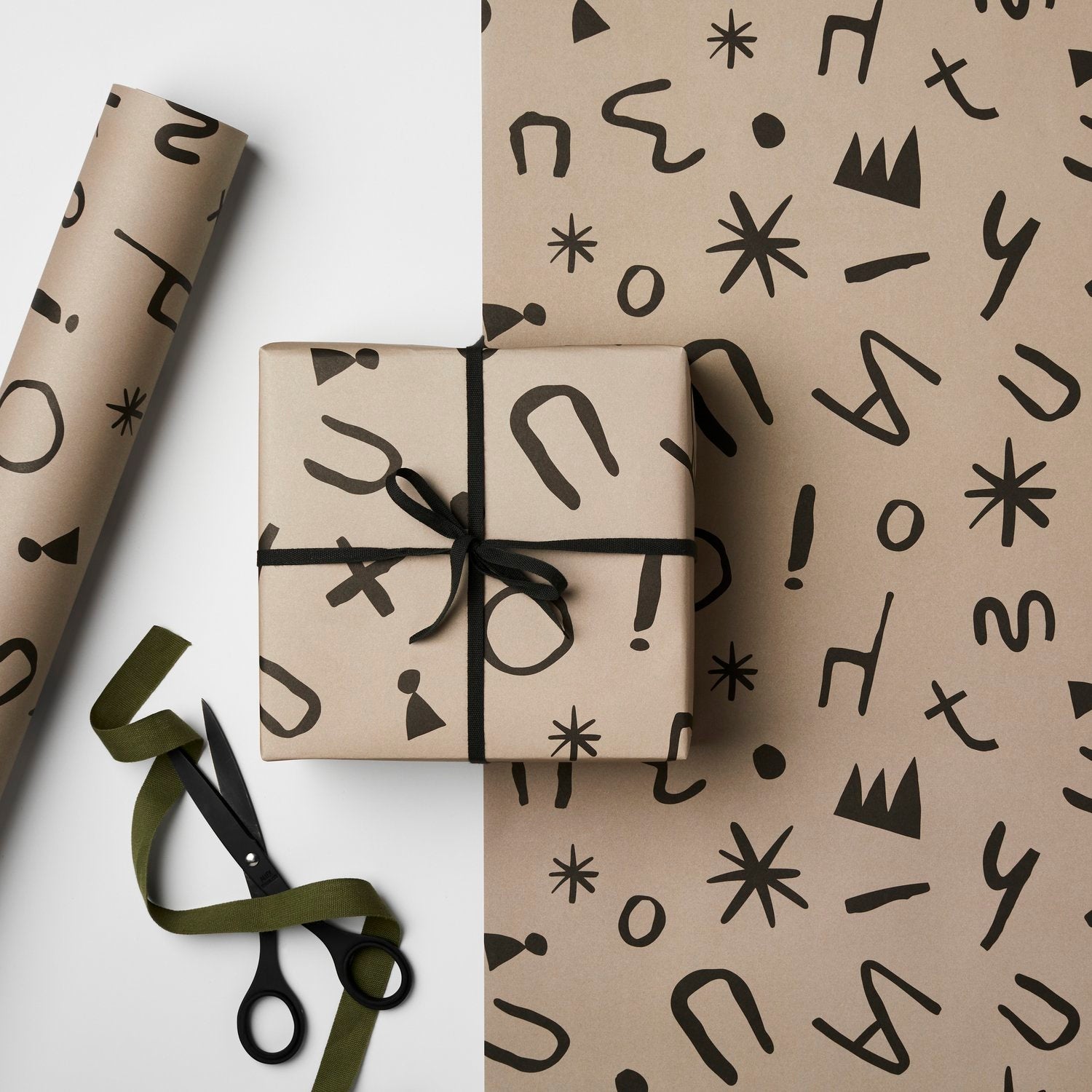 Abstract Dudeles Folded Wrapping Paper | by Kinshipped - Lifestory - Kinshipped