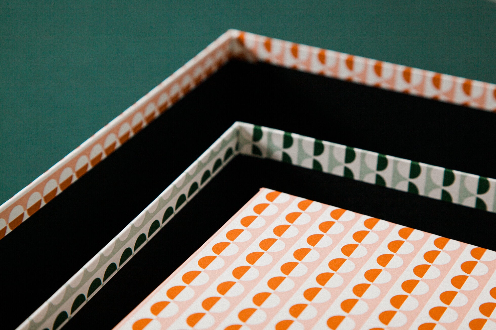 Set of 2 Archive Storage Boxes | Sophie Print | by Ola - Lifestory - ola