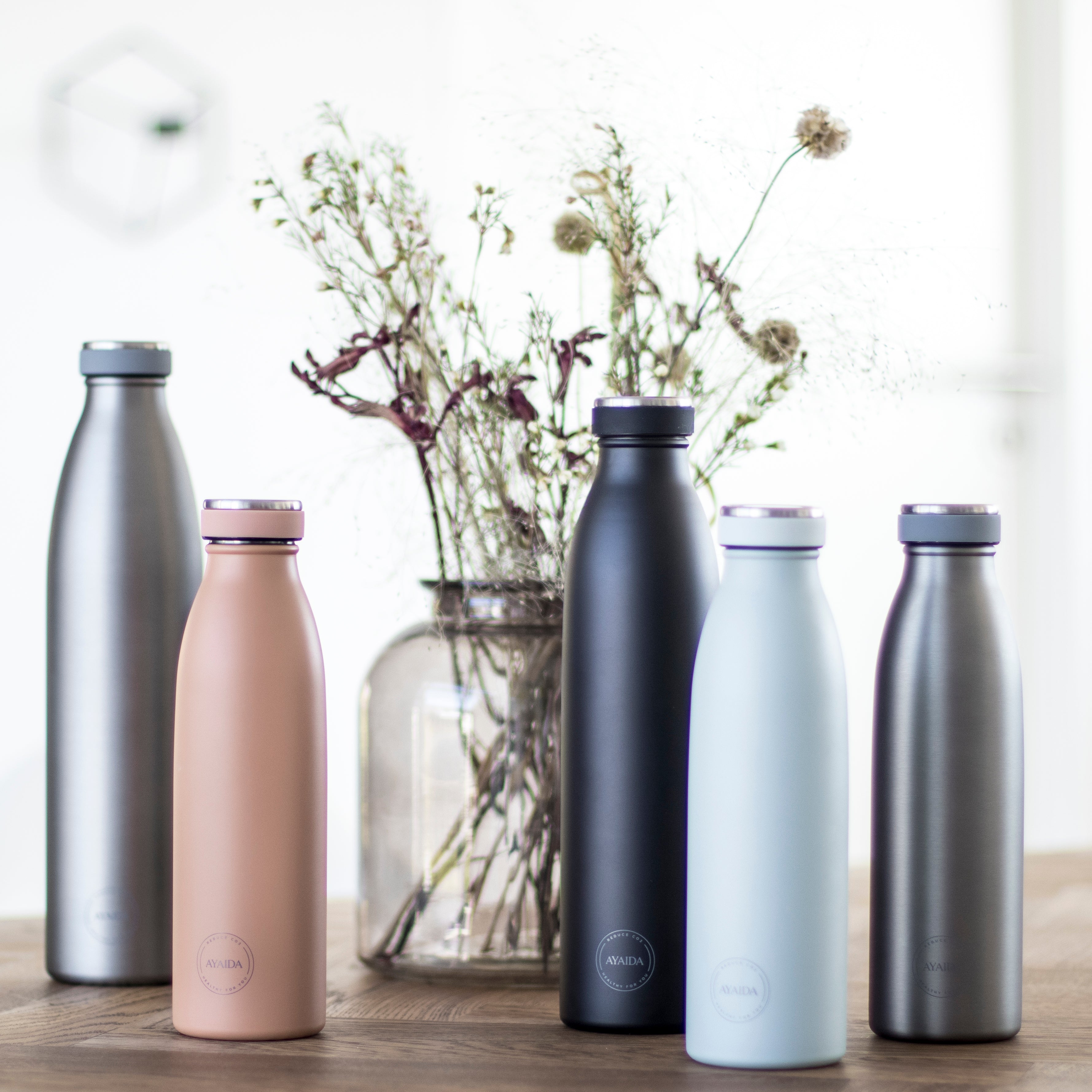 Aya&Ida 500ml Reusable bottle for Hot or Cold drinks | Various Colours at Lifestory