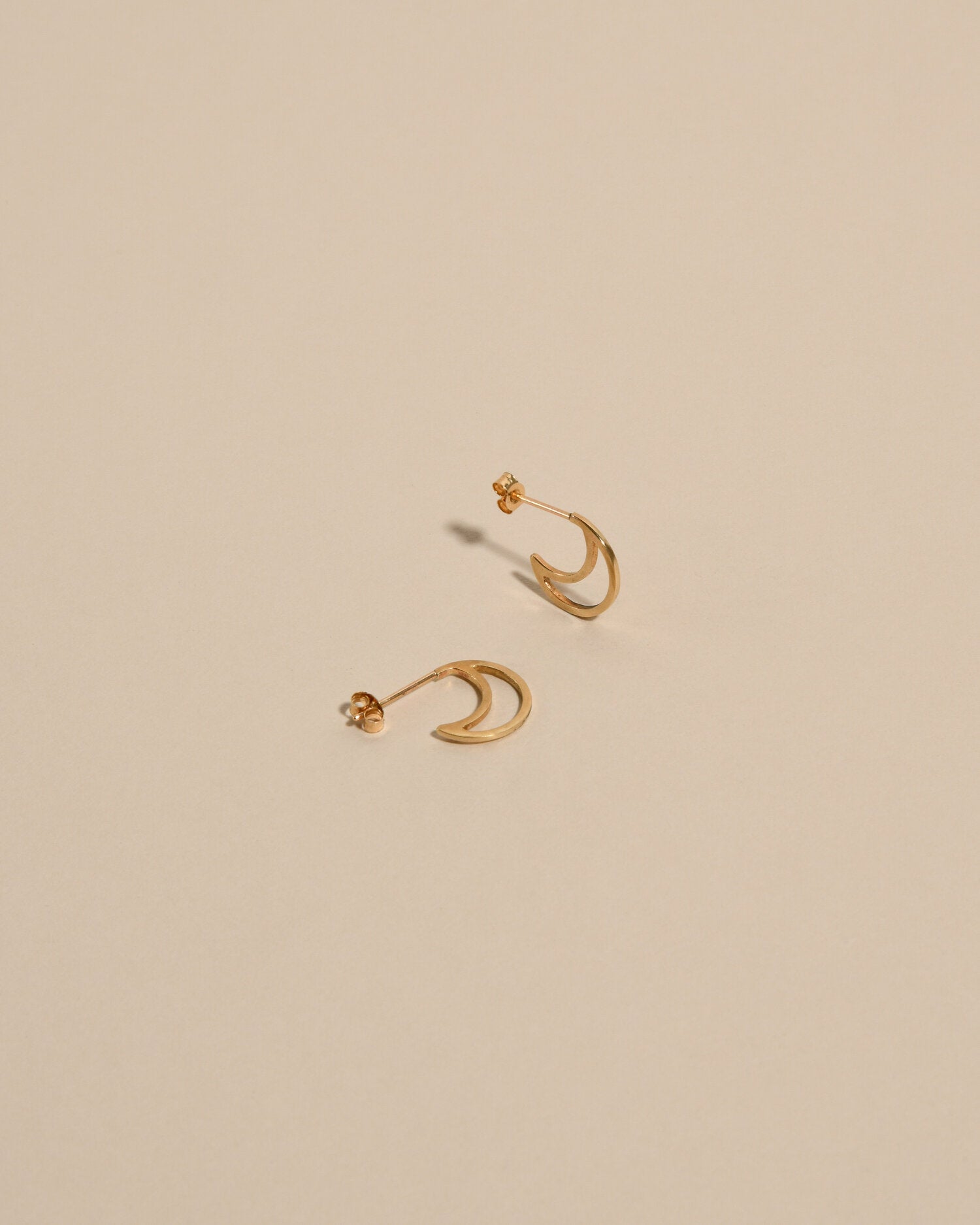 Mini Luna Crescent Earrings | Gold - Lifestory - Behind Bracken