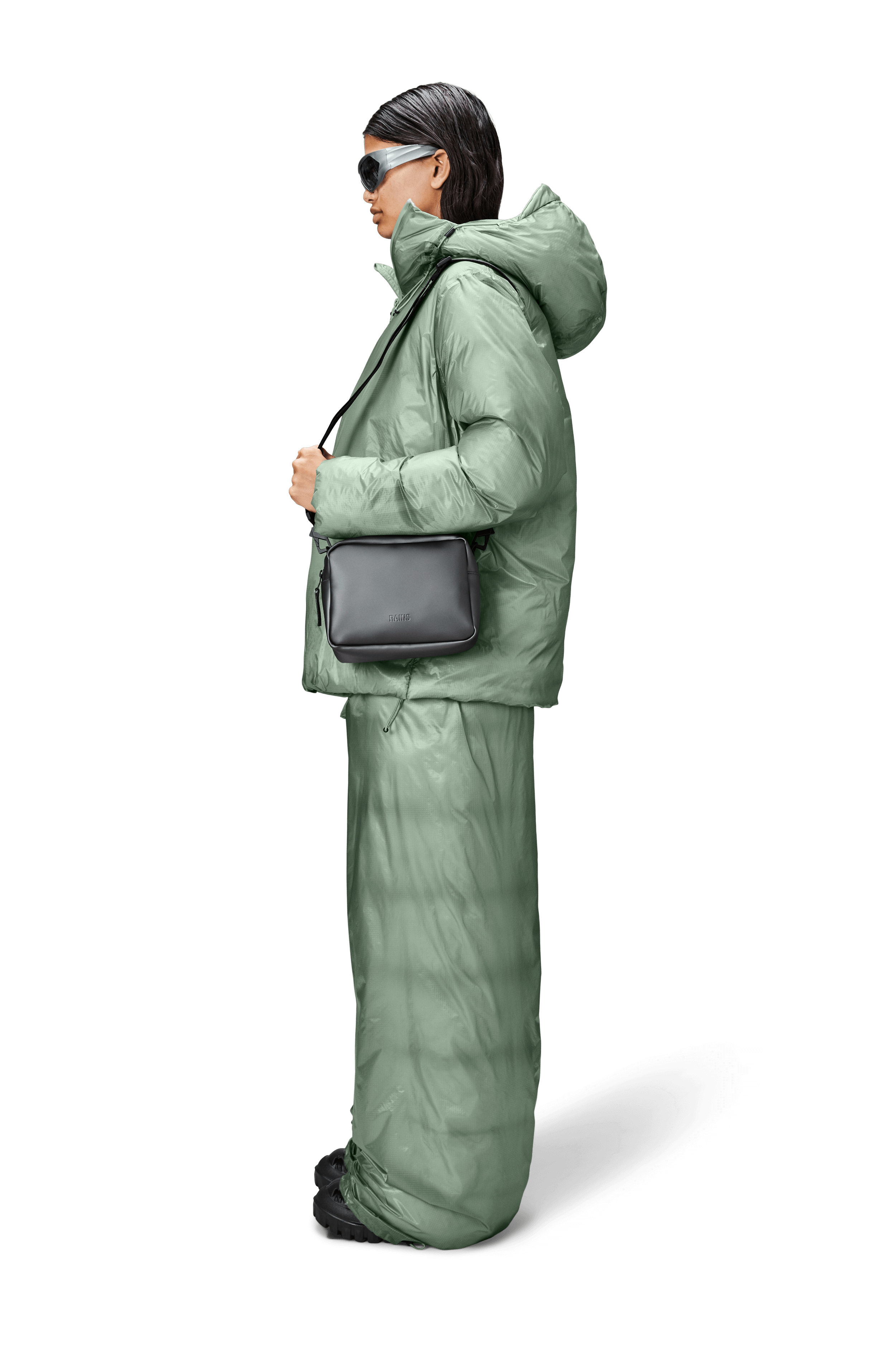 Box Bag | Metallic Grey | Waterproof | by Rains - Lifestory