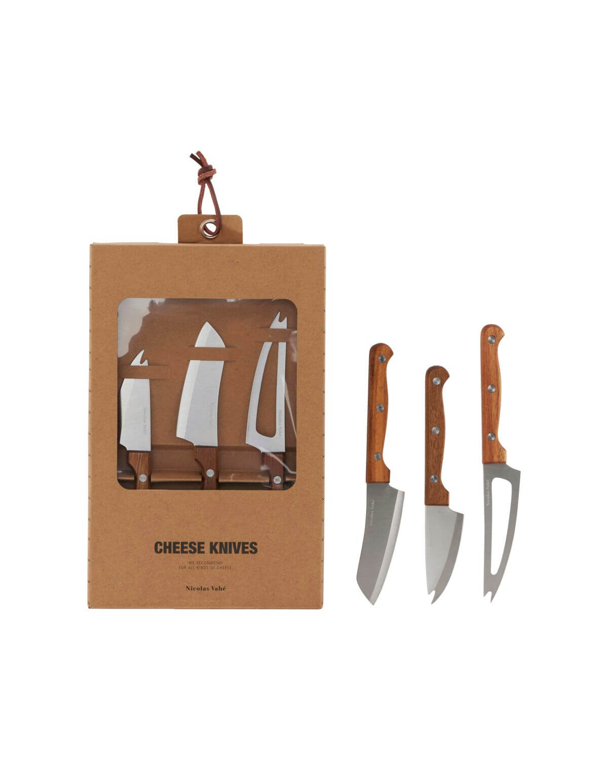 Cheese Knives | Stainless Steel & Acacia | by Nicolas Vahé - Lifestory - Nicolas Vahé
