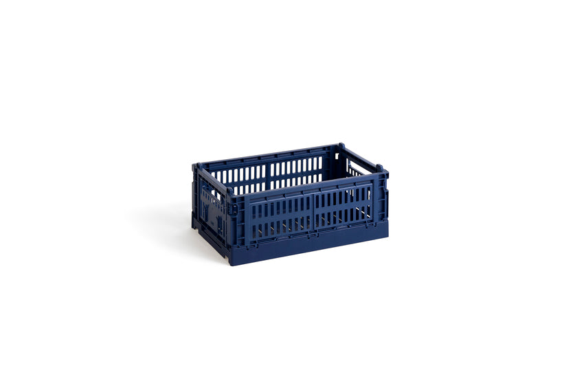 HAY Colour Crate Collapsible Small in Dark Blue | Lifestory