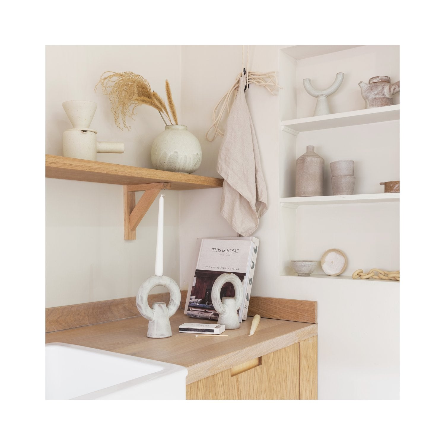 Double Candelabra | Grey | Handmade in Edinburgh | by Studio Brae - Lifestory - Studio Brae