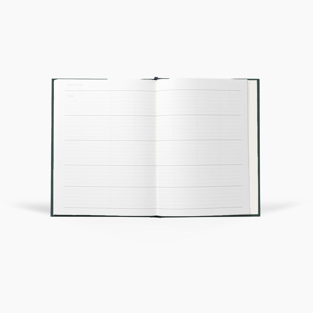 Green Weekly Journal | ' Work ' with Hardcover | by Notem Studio - Lifestory