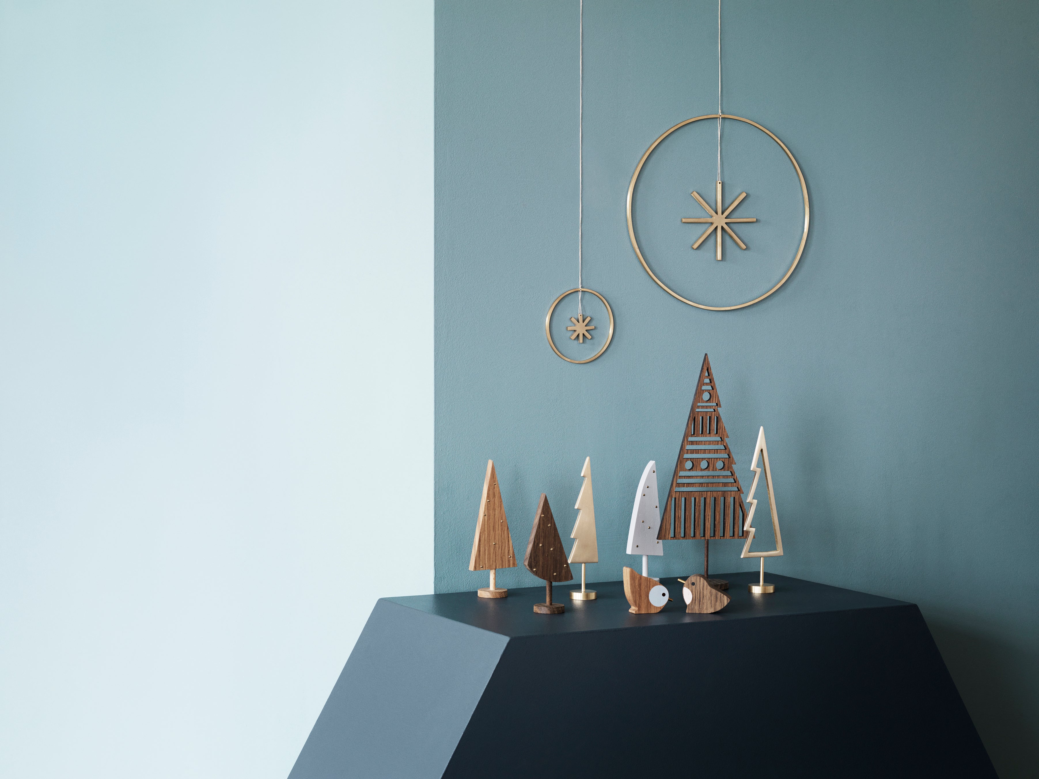 Winterland Brass Tree Solid Ornament by ferm Living - Lifestory - ferm Living