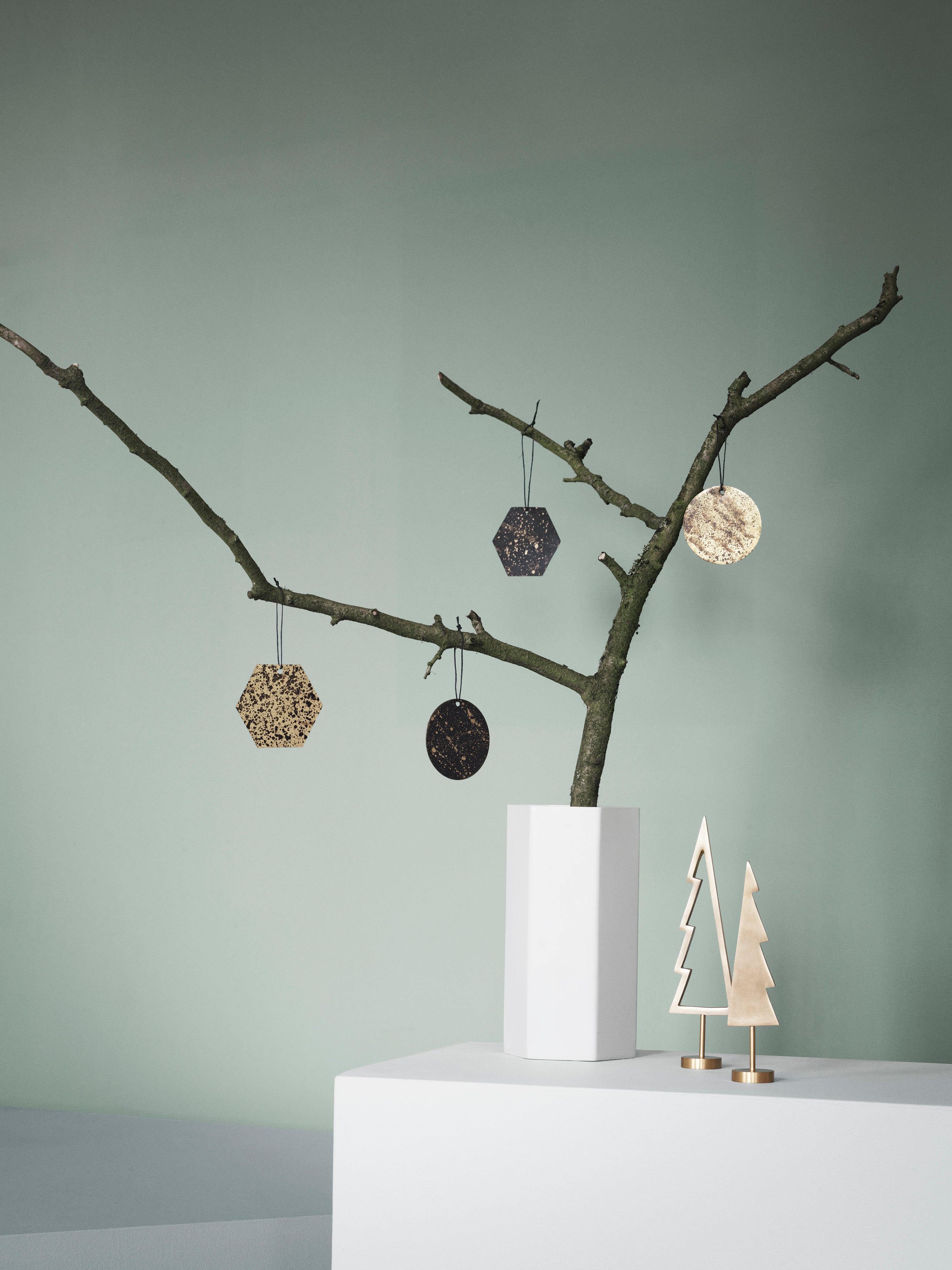 Winterland Brass Tree Solid Ornament by ferm Living - Lifestory - ferm Living