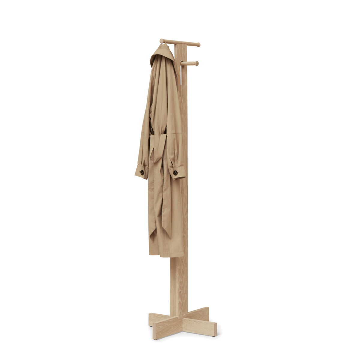 Foyer Coat Stand | White Oiled Oak | by Form & Refine - Lifestory - Form & Refine