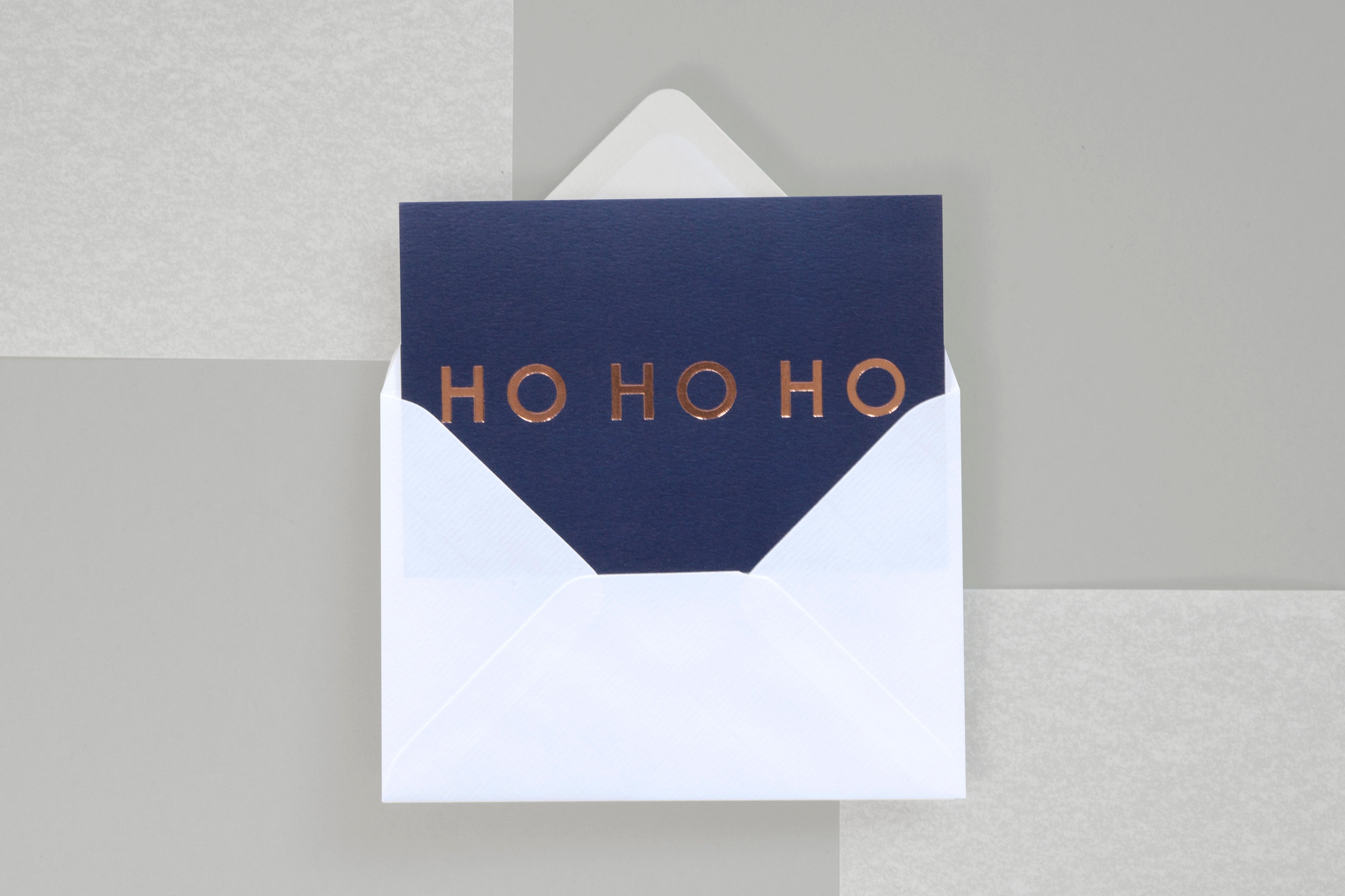 Ho Ho Ho Card | Navy | Christmas - Lifestory - ola