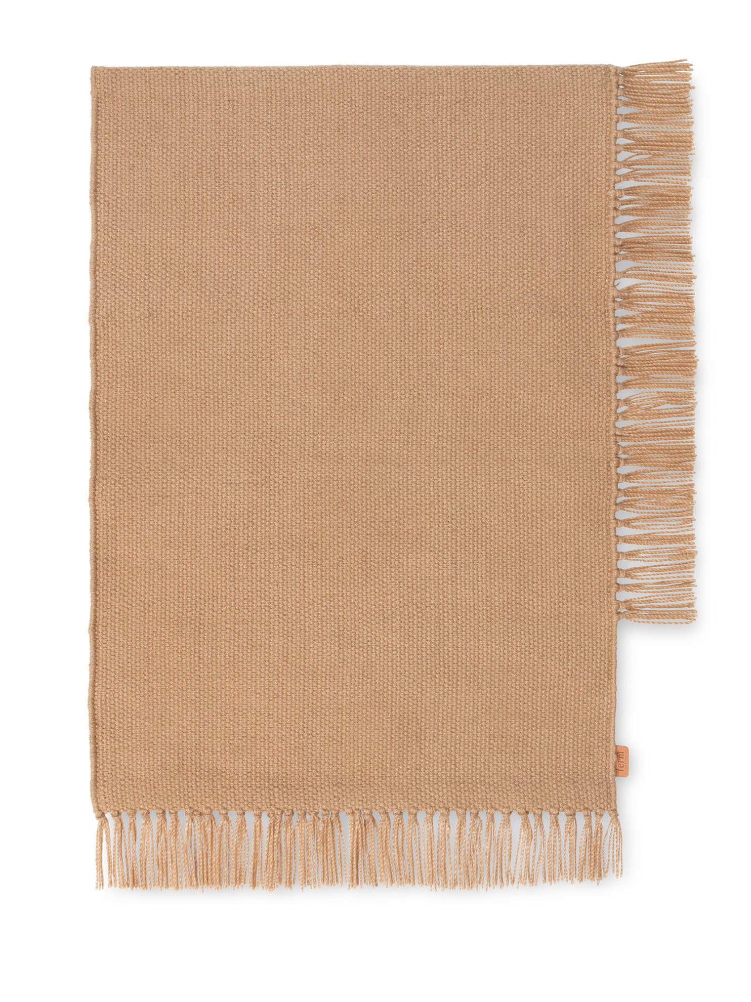 Hem Mat 70 x 50cm | Flatweave Mat with Fringes | Sand | by ferm Living - Lifestory - ferm LIVING