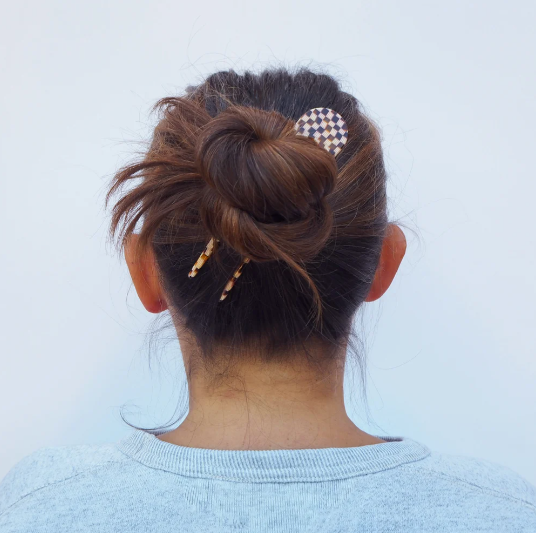 Hair Pin | Honey Checker | by Custom Made UK - Lifestory - Custom Made
