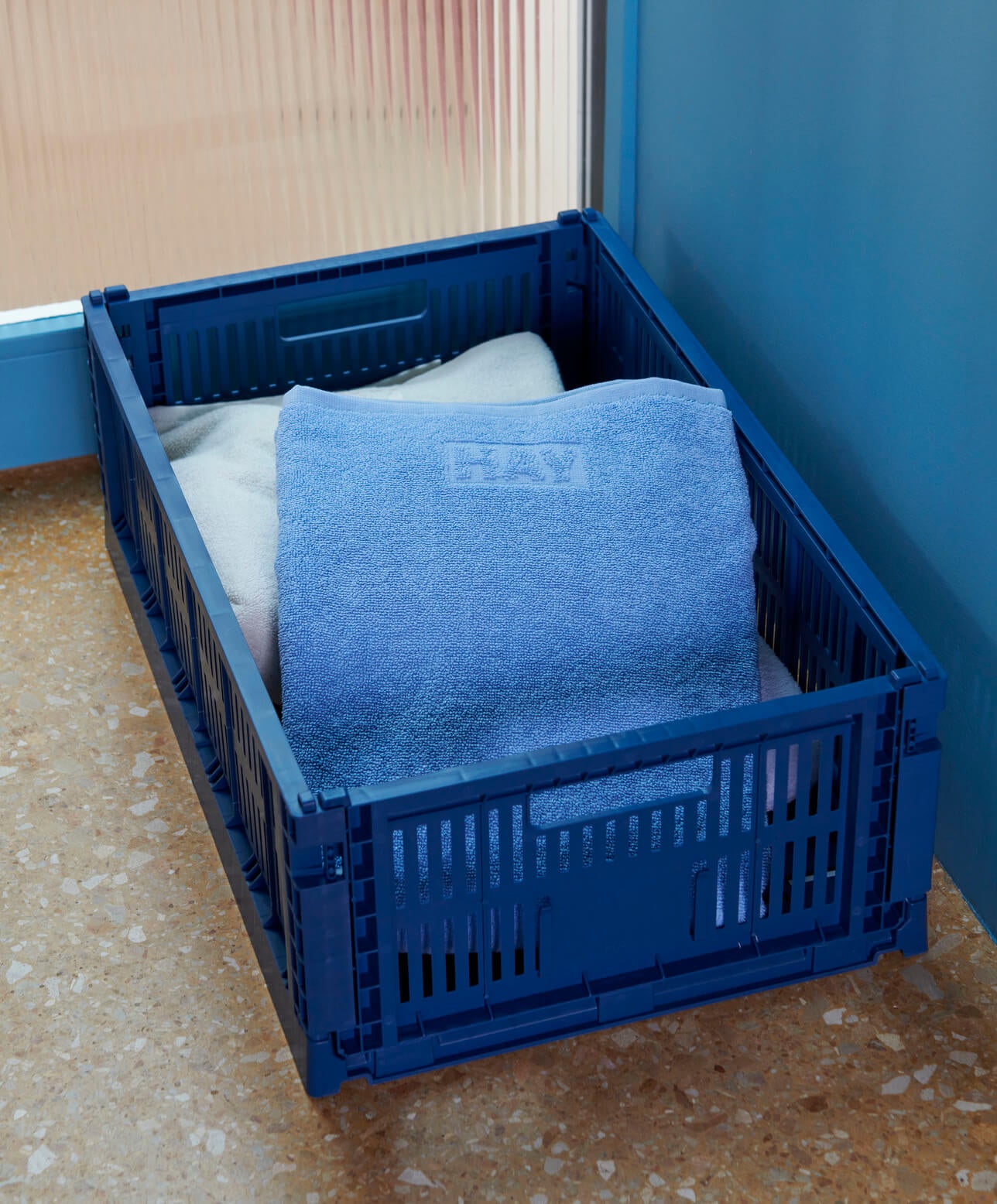 Colour Crate - Collapsible | Large | Various Colours | 100% Recycled Plastic | by HAY - Lifestory - HAY