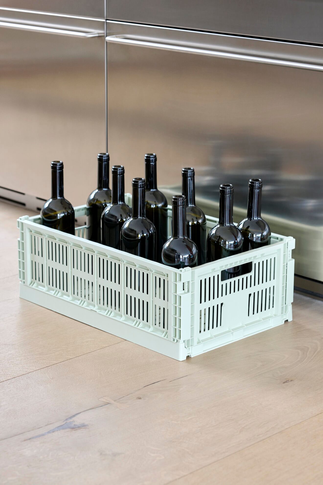 Colour Crate - Collapsible | Large | Various Colours | 100% Recycled Plastic | by HAY - Lifestory - HAY