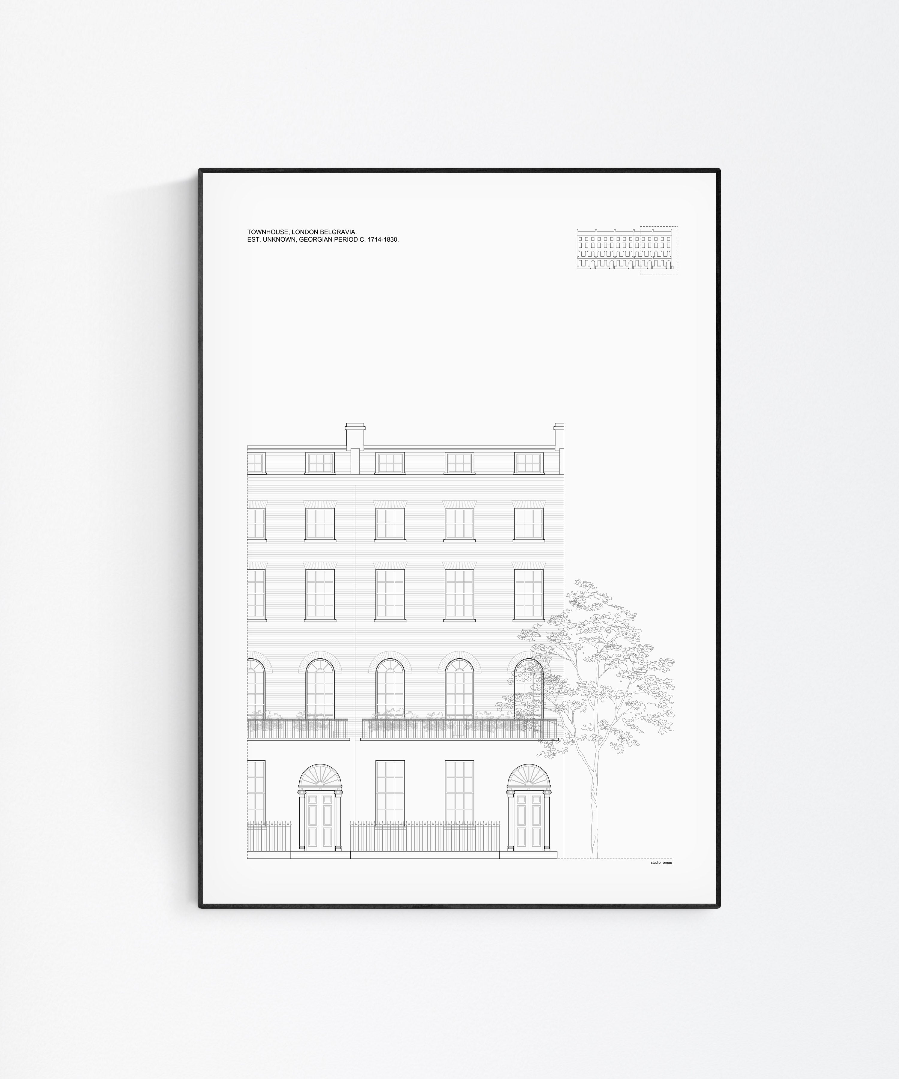 Townhouse, Belgravia | Print - Lifestory - STUDIO ROMUU
