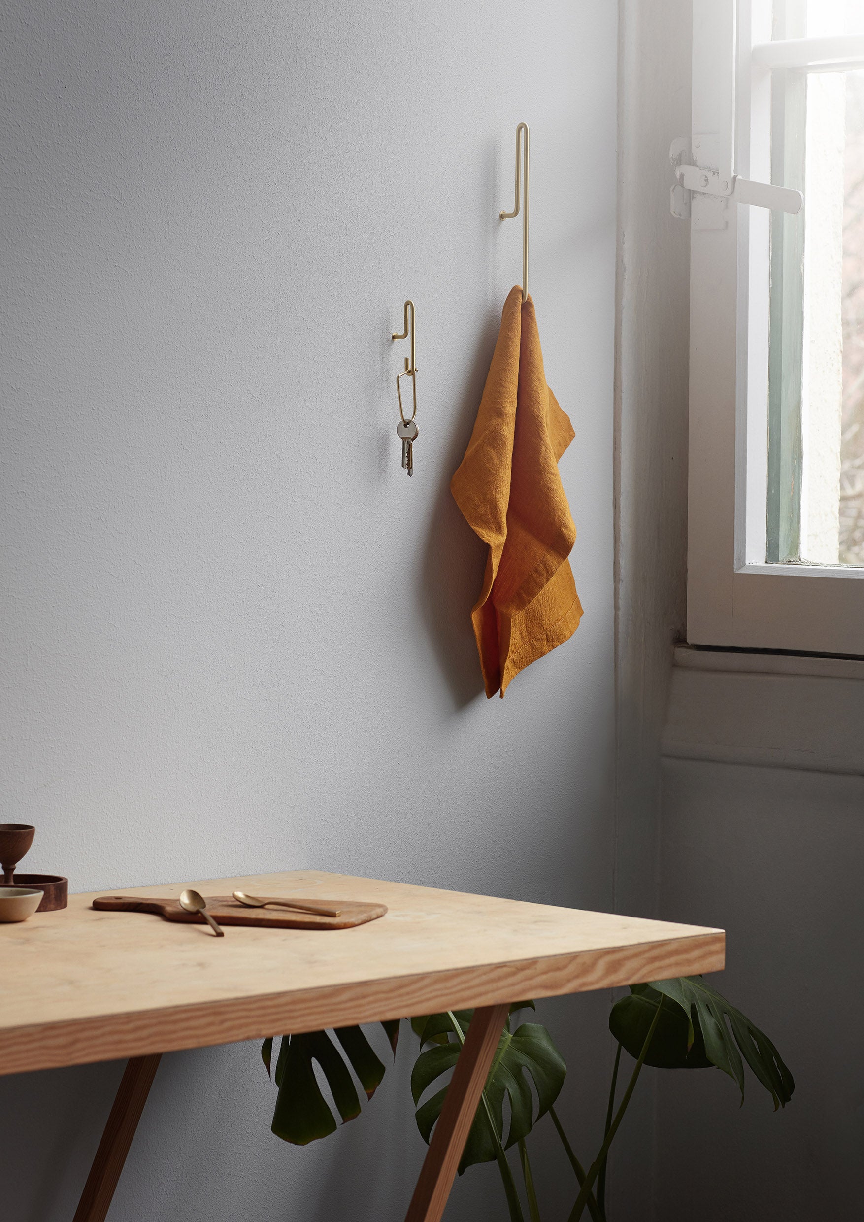Wall Hook | Set of 2 | Small | Matt Gold | by Moebe - Lifestory - Moebe