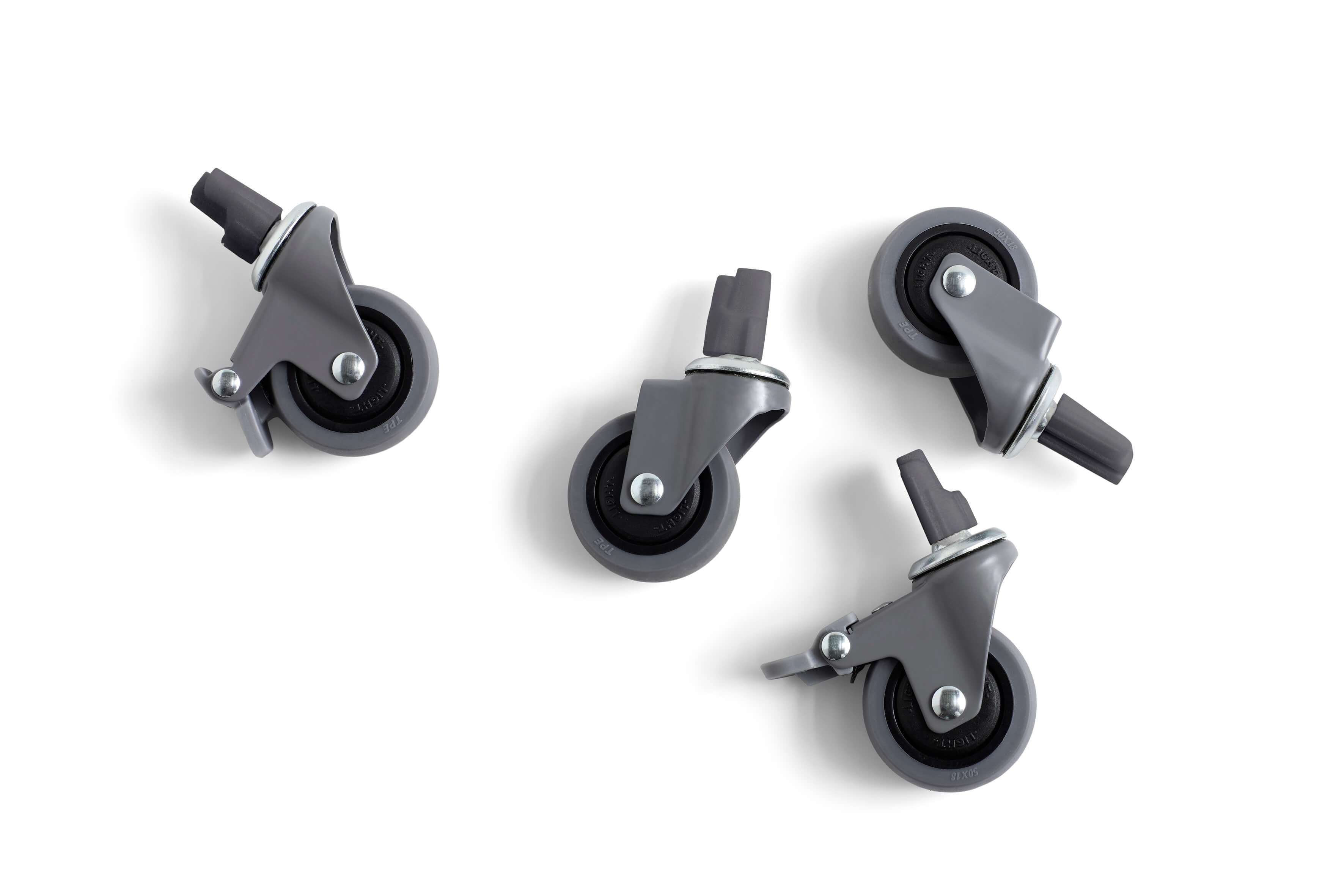 Wheels for Colour Crates - Set of 4 | Medium | Grey | by HAY - Lifestory - HAY