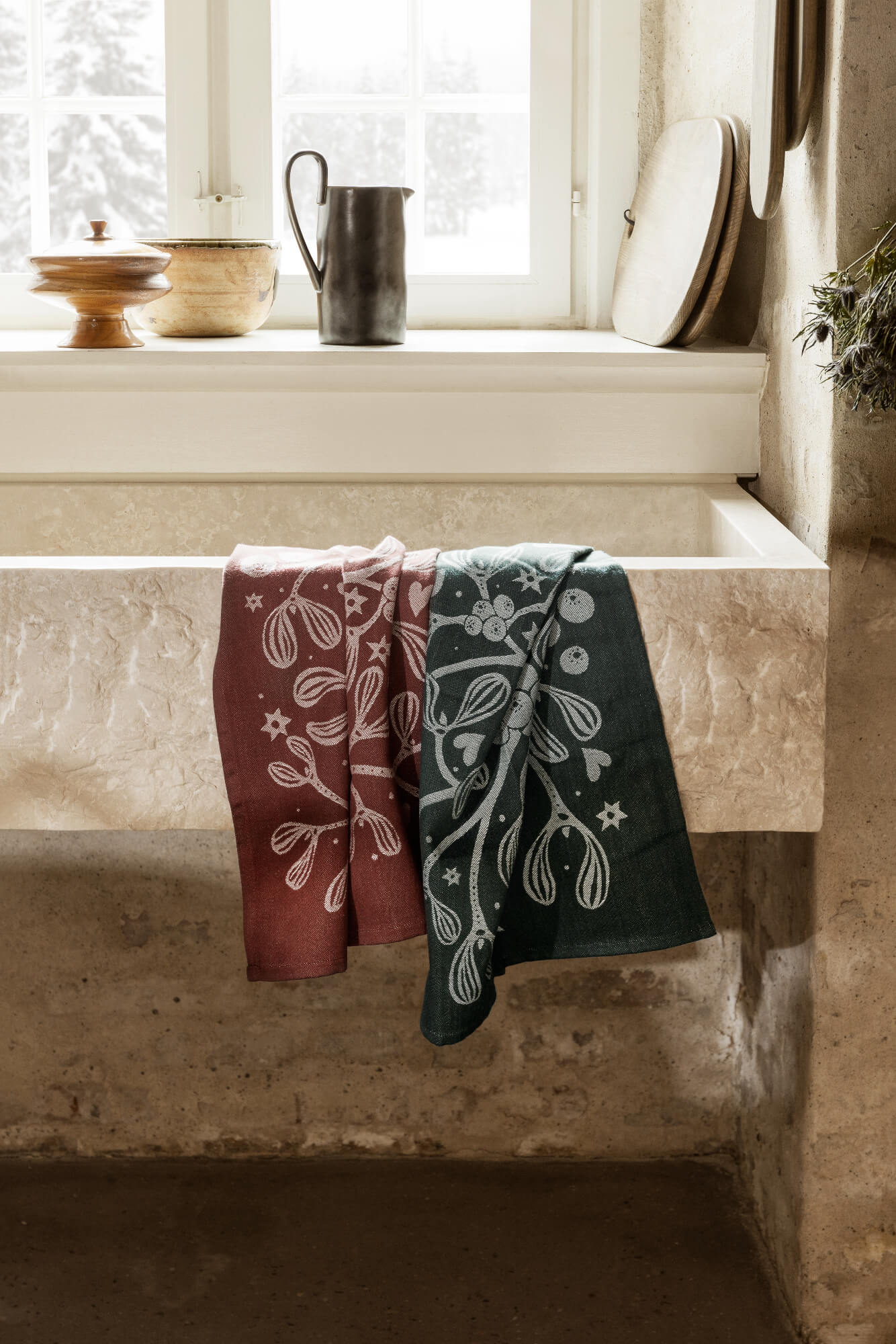 Christmas Tea Towel | Cinnamon - Mistletoe | by ferm Living - Lifestory - ferm Living