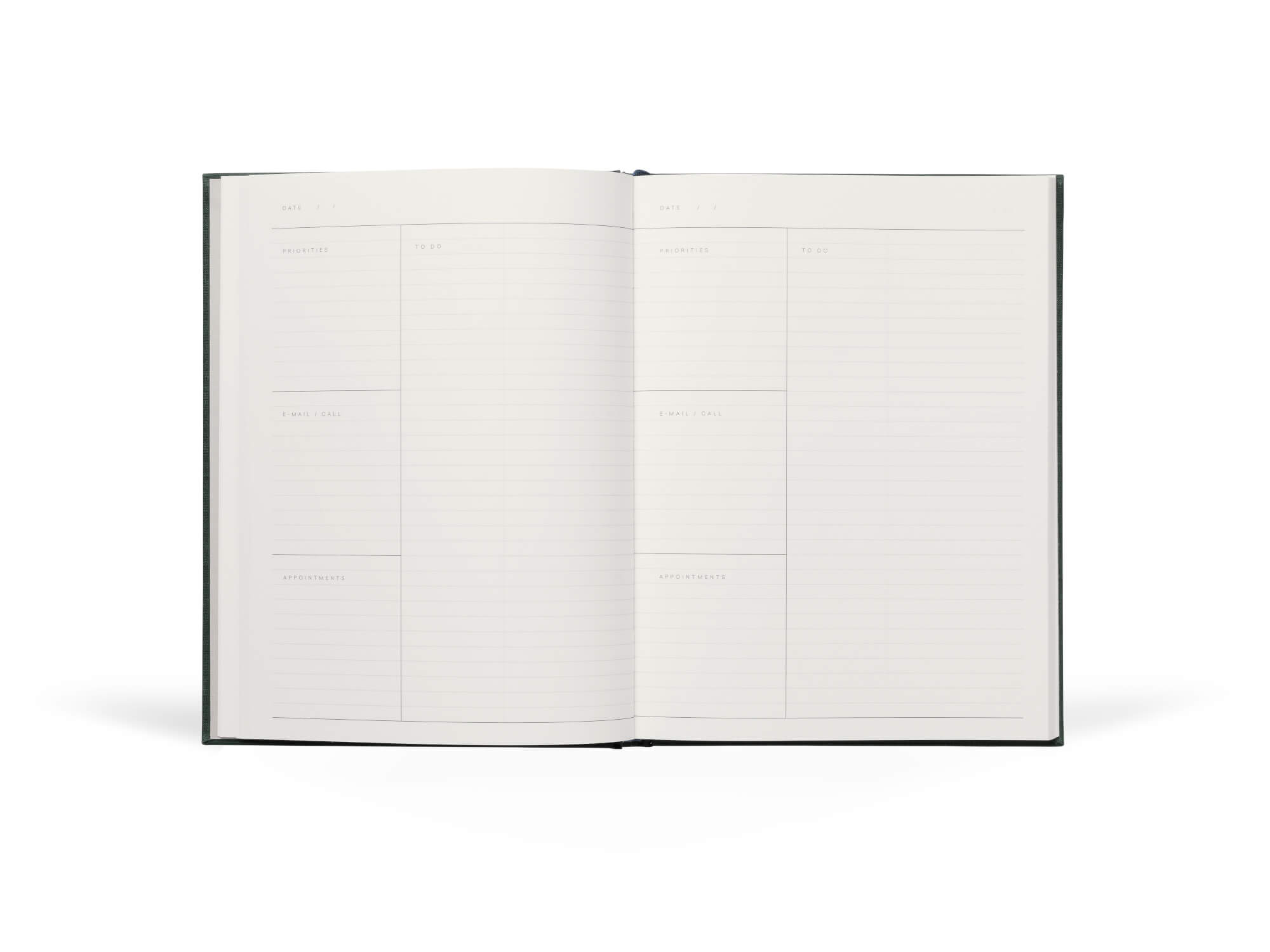 EVEN Weekly Work Journal with Hardcover | Green | Large | by Notem Studio - Lifestory - Notem Studio