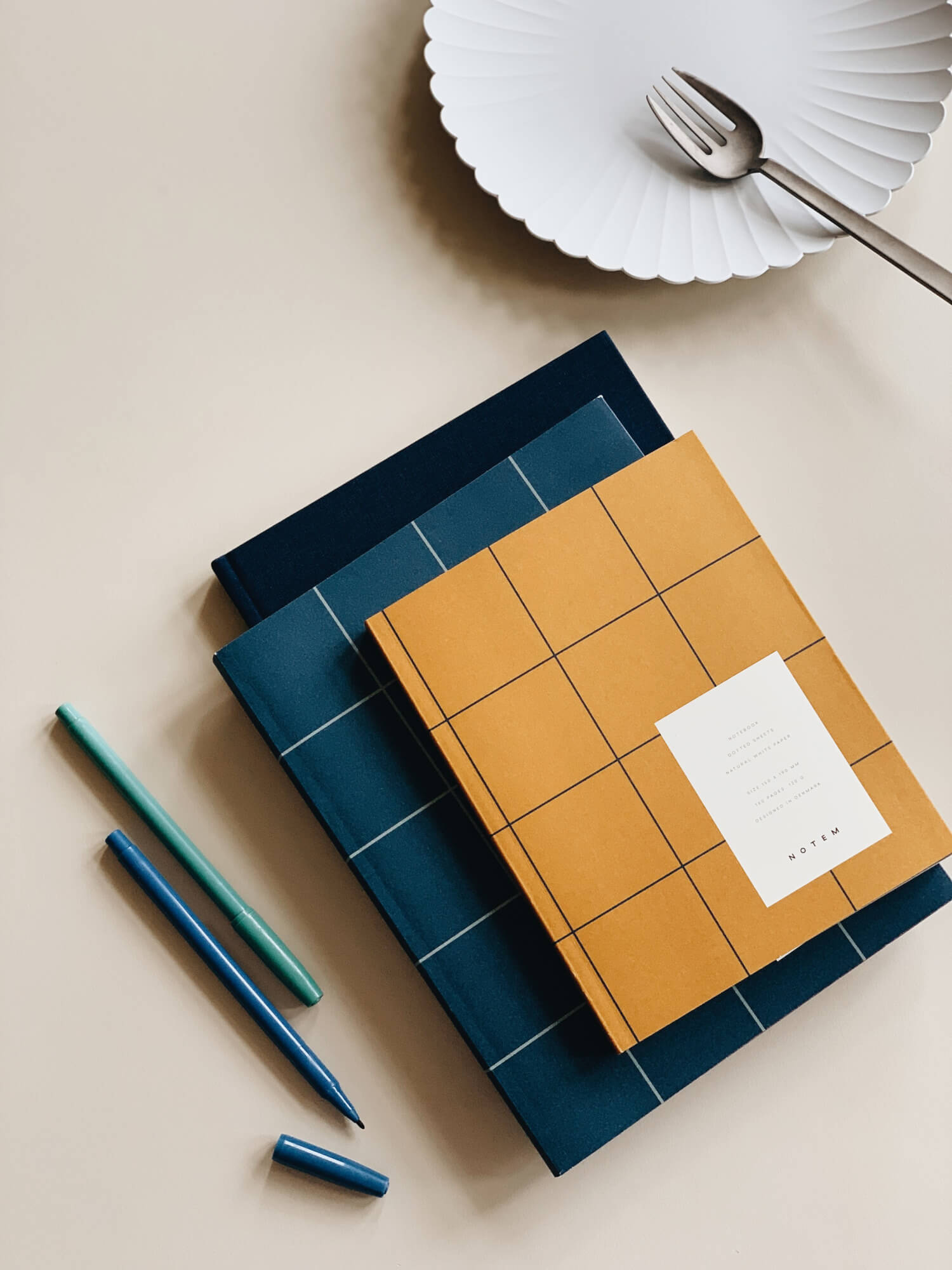 UMA | Large Notebook | Dark Blue | Blank & Ruled | by Notem Studio - Lifestory - Notem Studio