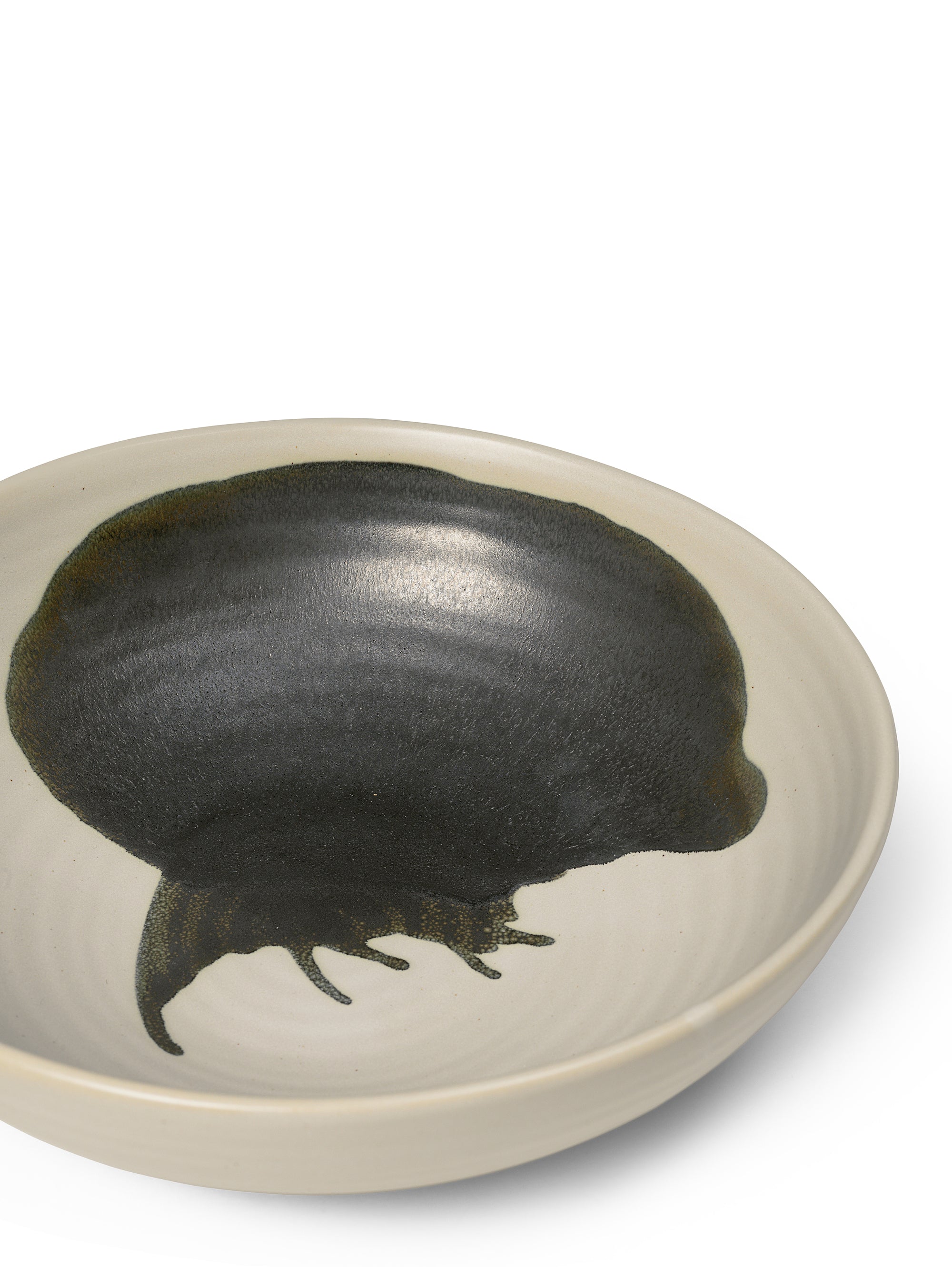 Omhu Bowl | 28cm Large | White & Charcoal | by ferm Living - Lifestory - ferm Living