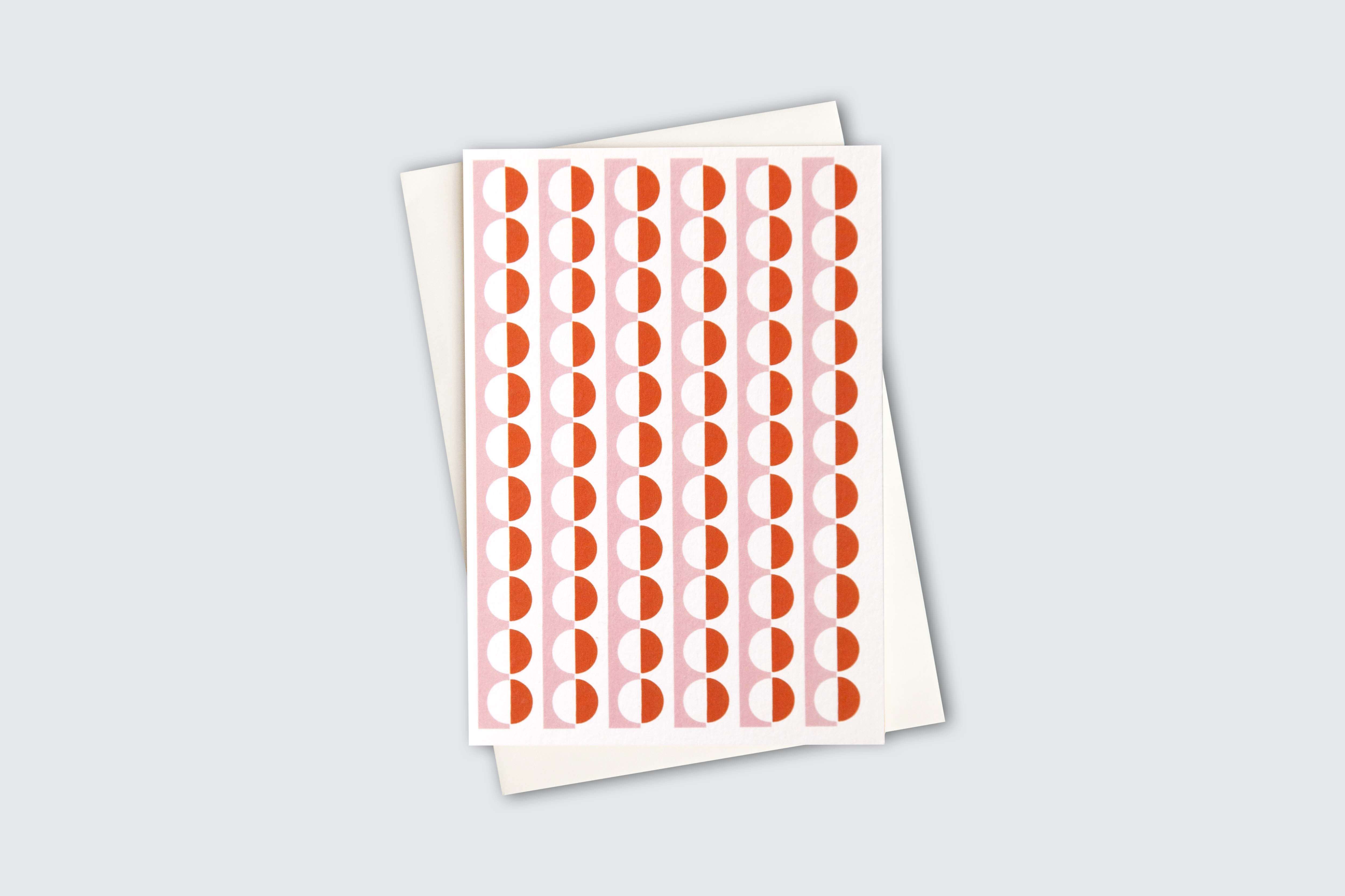 Ltd Edition - Sophie Patterned Card | Pink & Orange | Foil Blocked | by Ola - Lifestory - ola