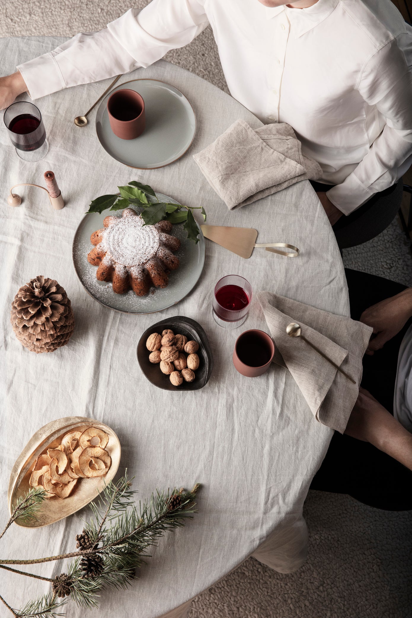 Ripple wine glass | Smoked | Set of 2 | by ferm Living - Lifestory