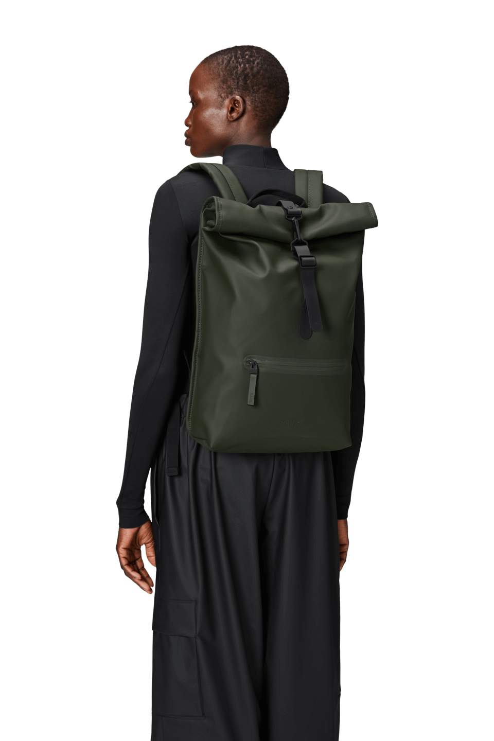 Rolltop Rucksack | Green | Waterproof | by Rains - Lifestory