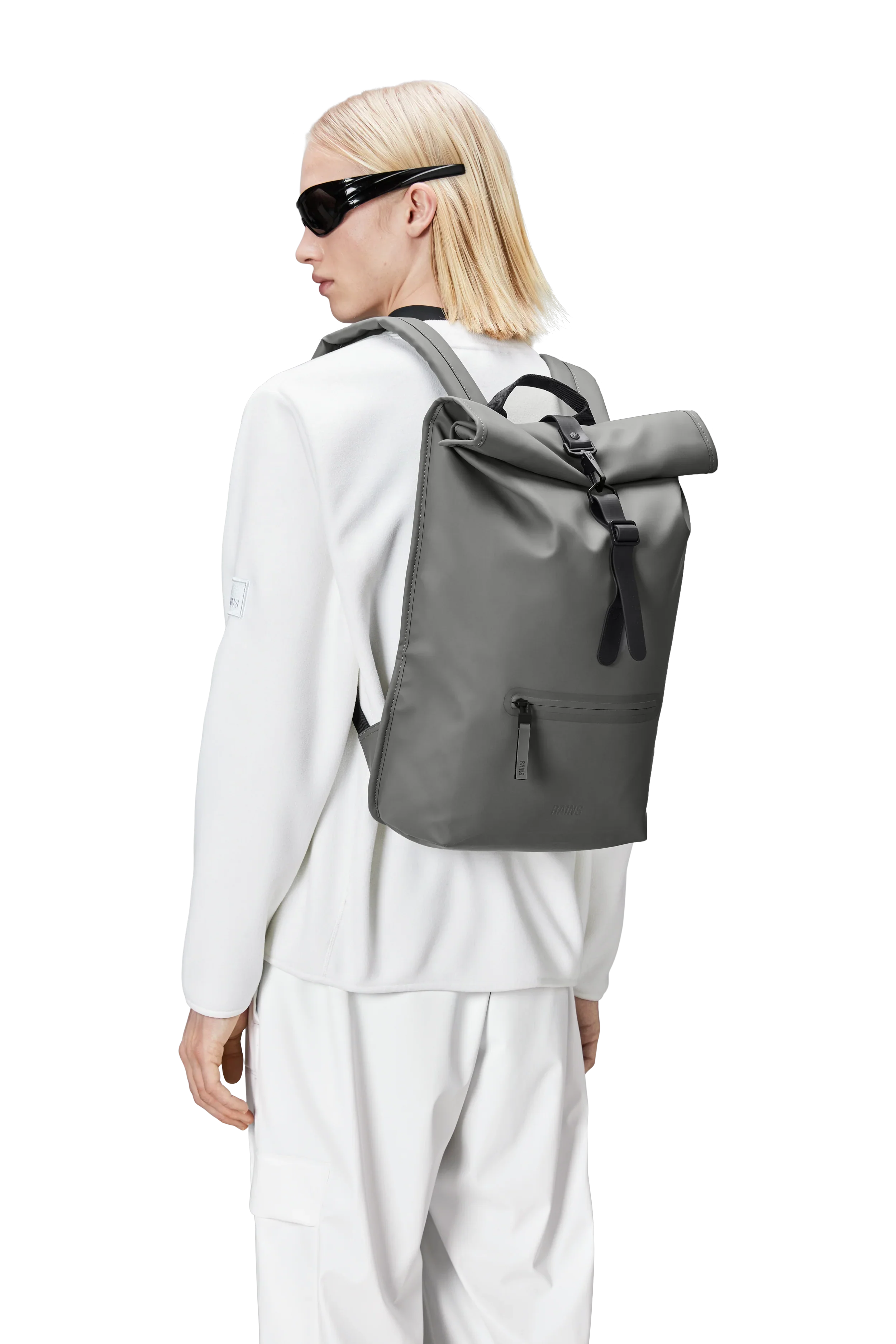 Rolltop Rucksack | Grey | Waterproof | by Rains - Lifestory