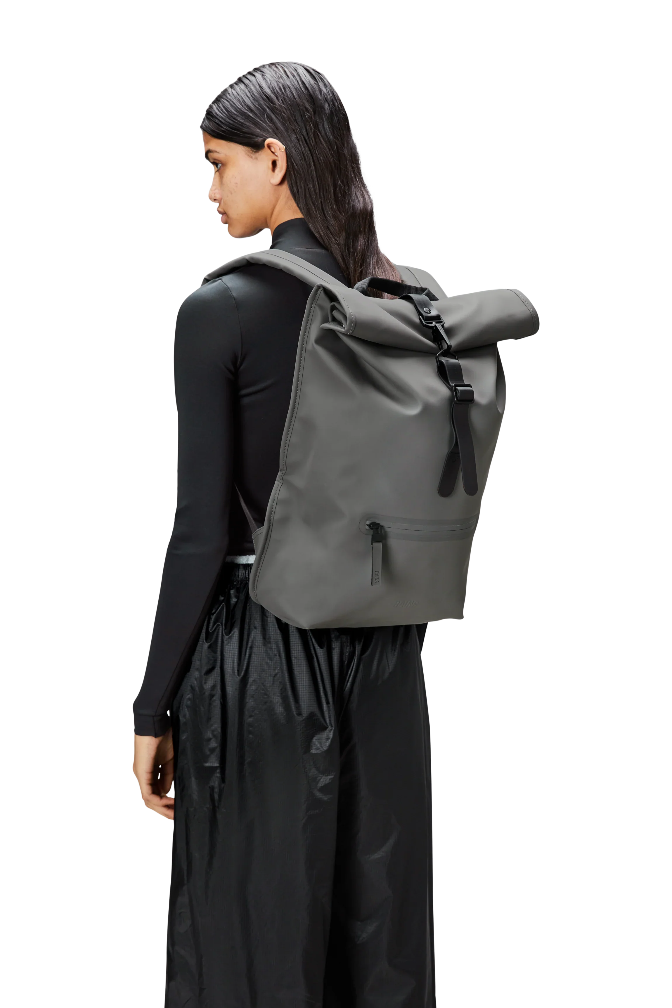 Rolltop Rucksack | Grey | Waterproof | by Rains - Lifestory