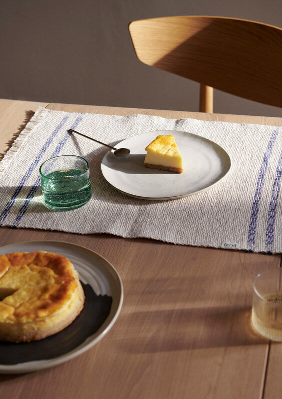 Savor Placemat - Single | Off-White & Blue | Organic Cotton | by ferm Living - Lifestory - ferm LIVING