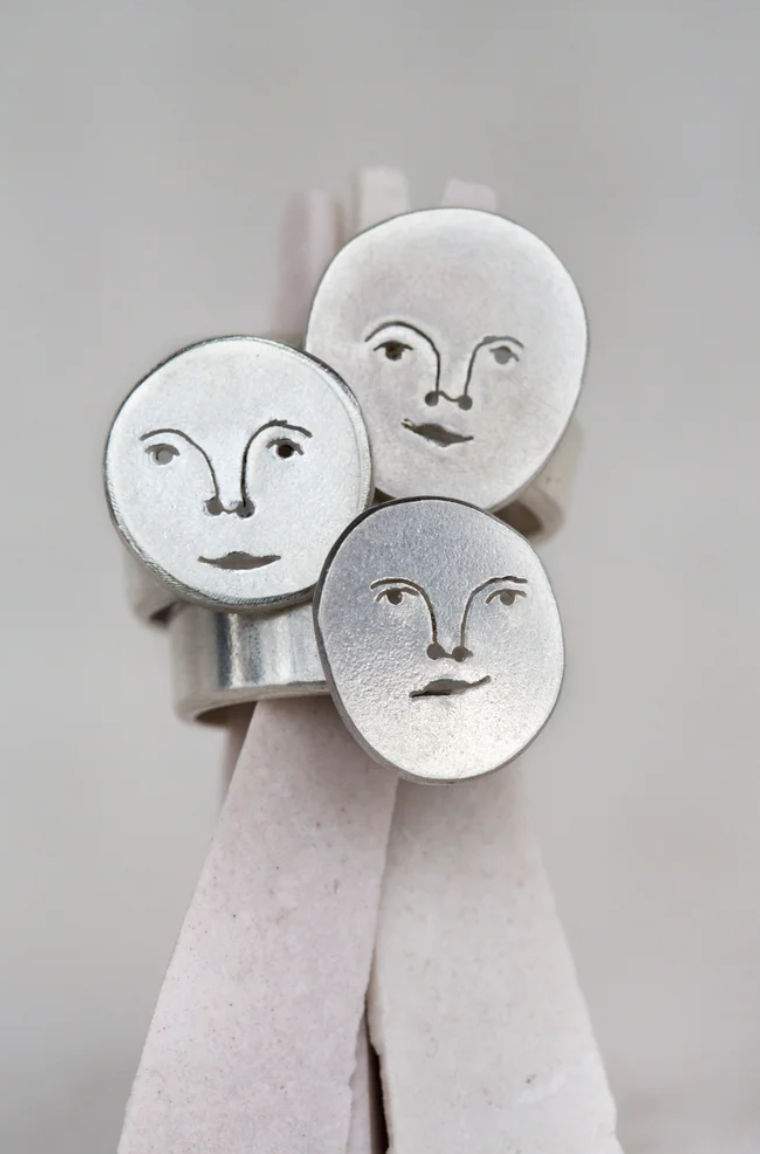 Moon Face Ring | Sterling Silver - Lifestory