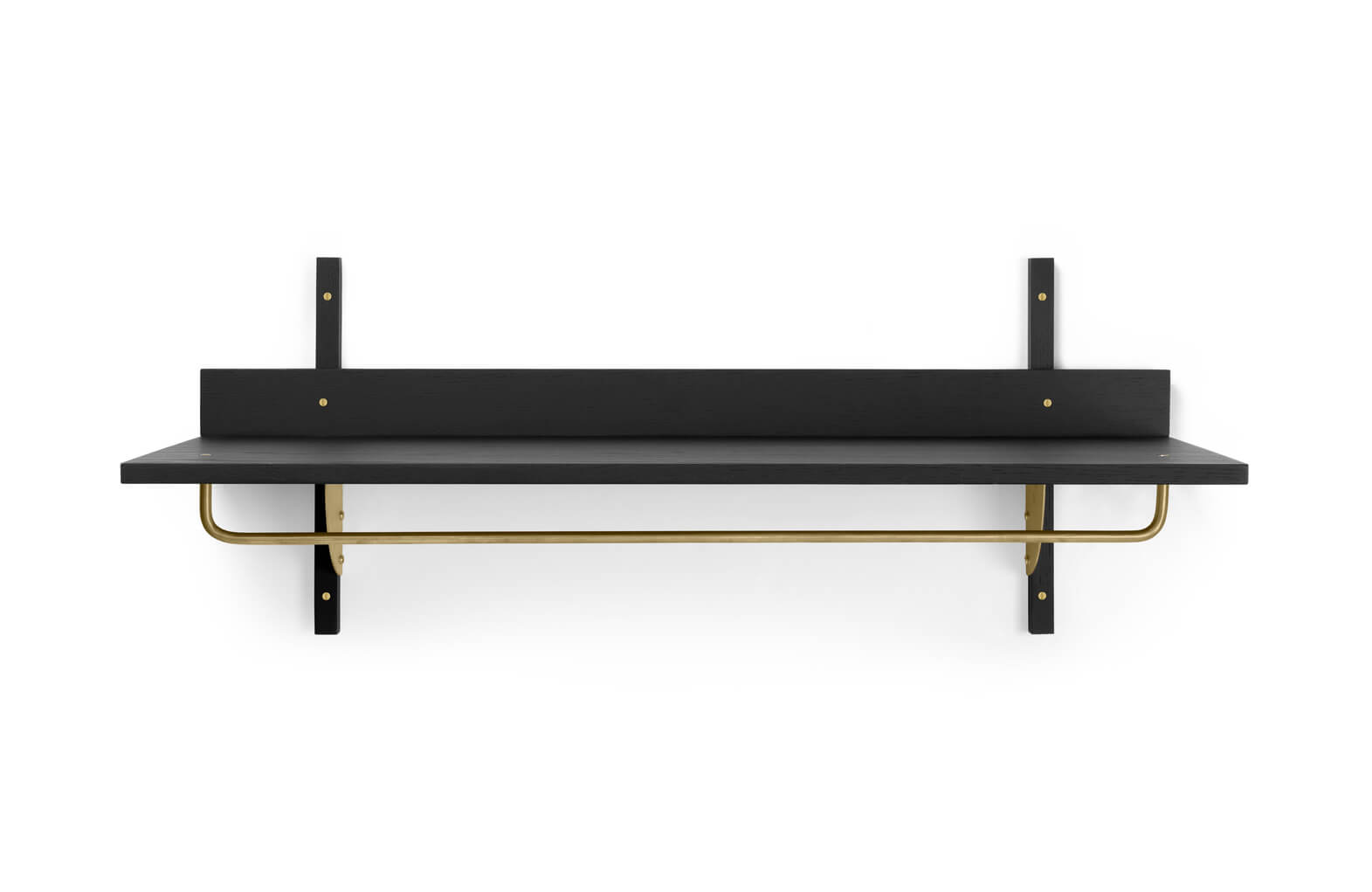 Sector Rack Shelf | Black Ash & Brass | by ferm Living - Lifestory - ferm LIVING
