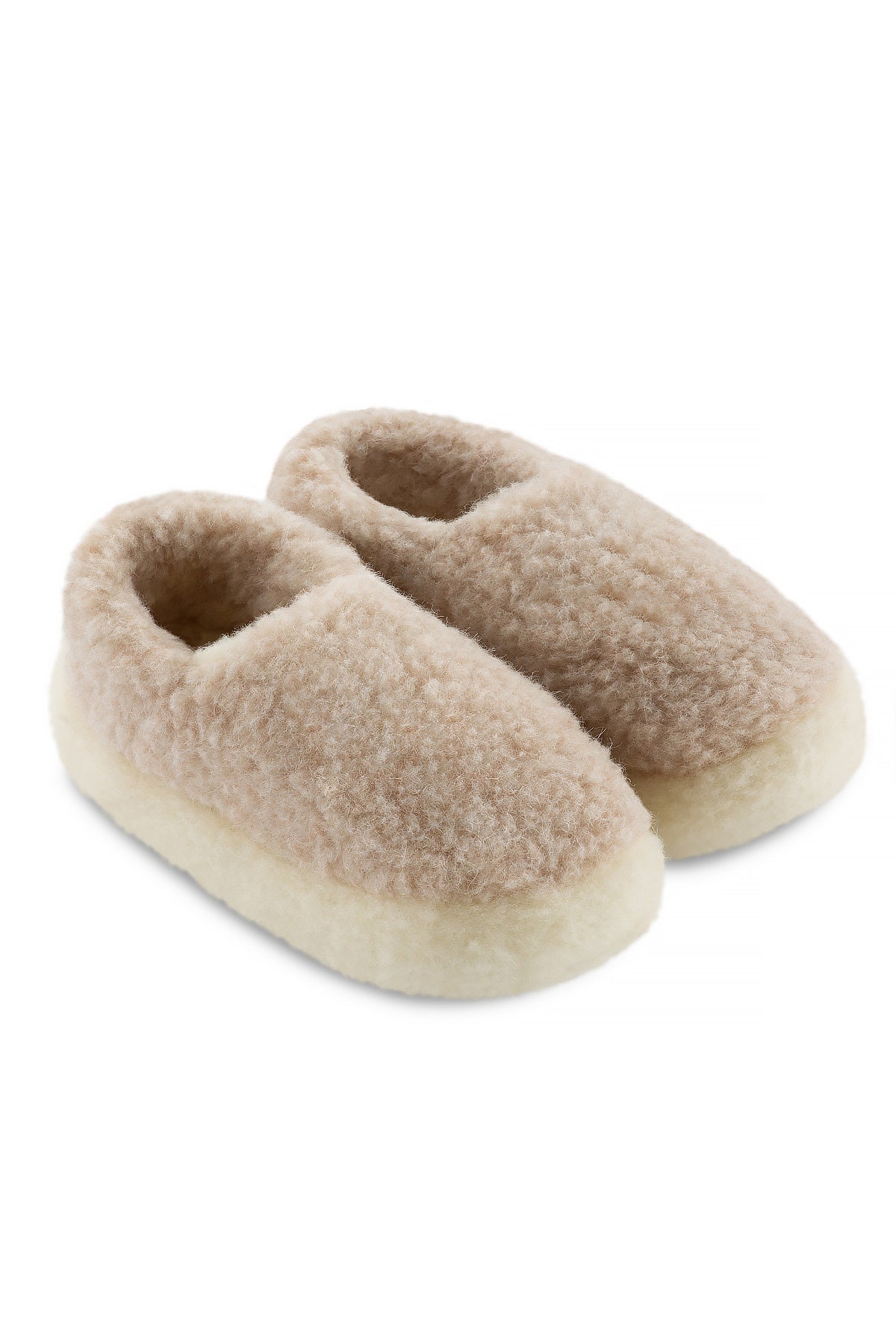 Unisex Siberian Slippers | Beige | 3 Sizes | Merino Wool | by Yoko Wool - Lifestory - Yoko Wool