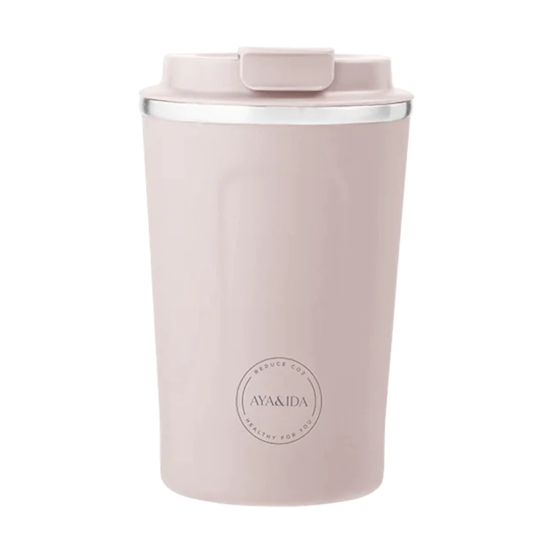 Aya&Ida CUP2GO | 380ml | Keeps Hot or Cold | Soft Rose at Lifestory
