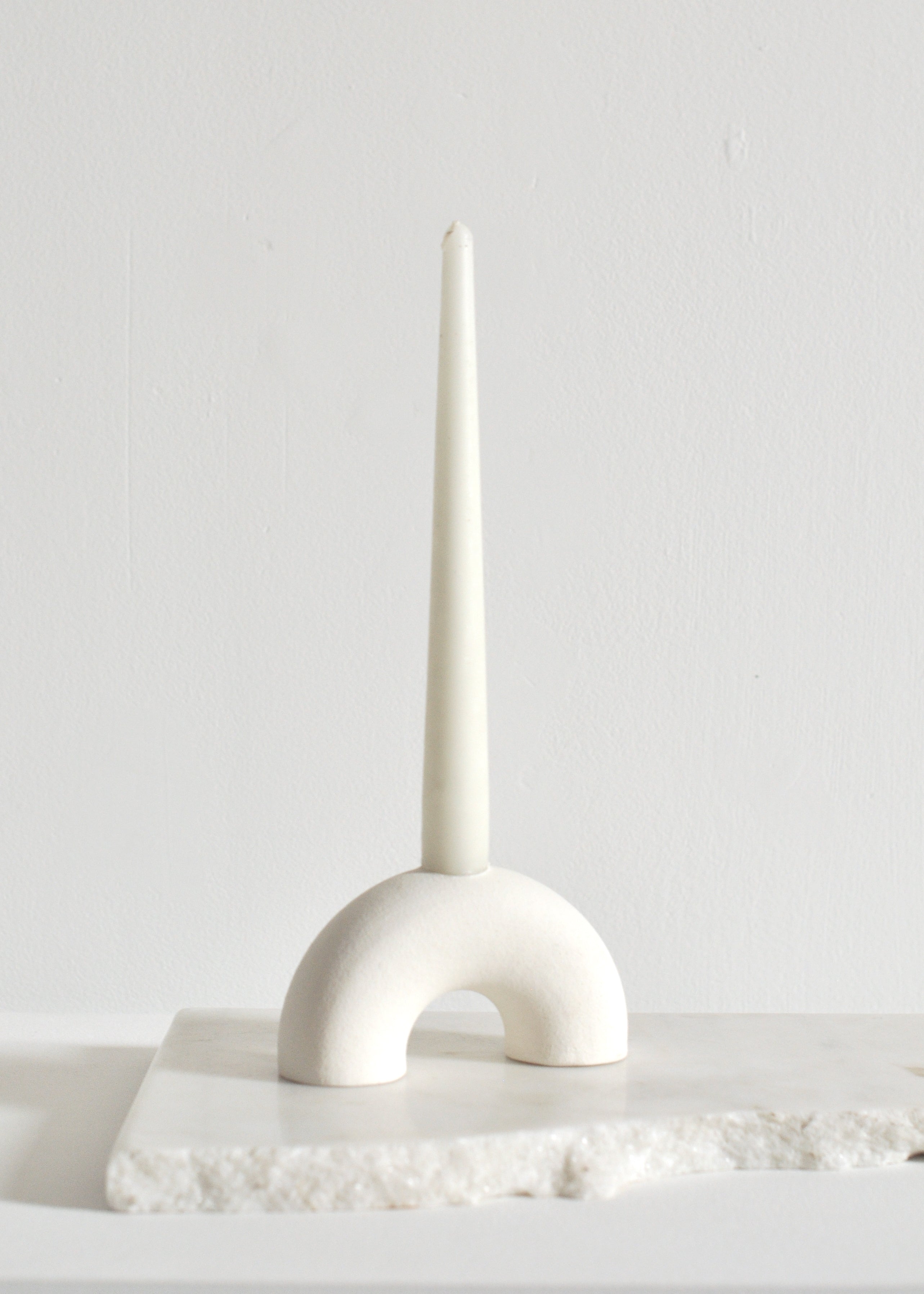 Arch Candle Holder | White | Handmade in Edinburgh | by Studio Brae - Lifestory - Studio Brae