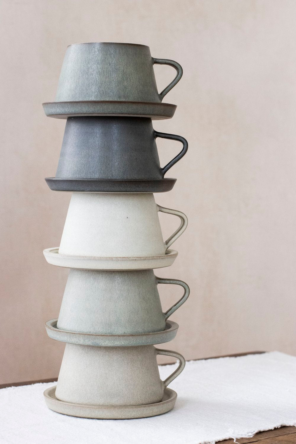 Tapered Cup & Saucer | Nightshade Blue | by Borja Moronta - Lifestory - Borja Moronta