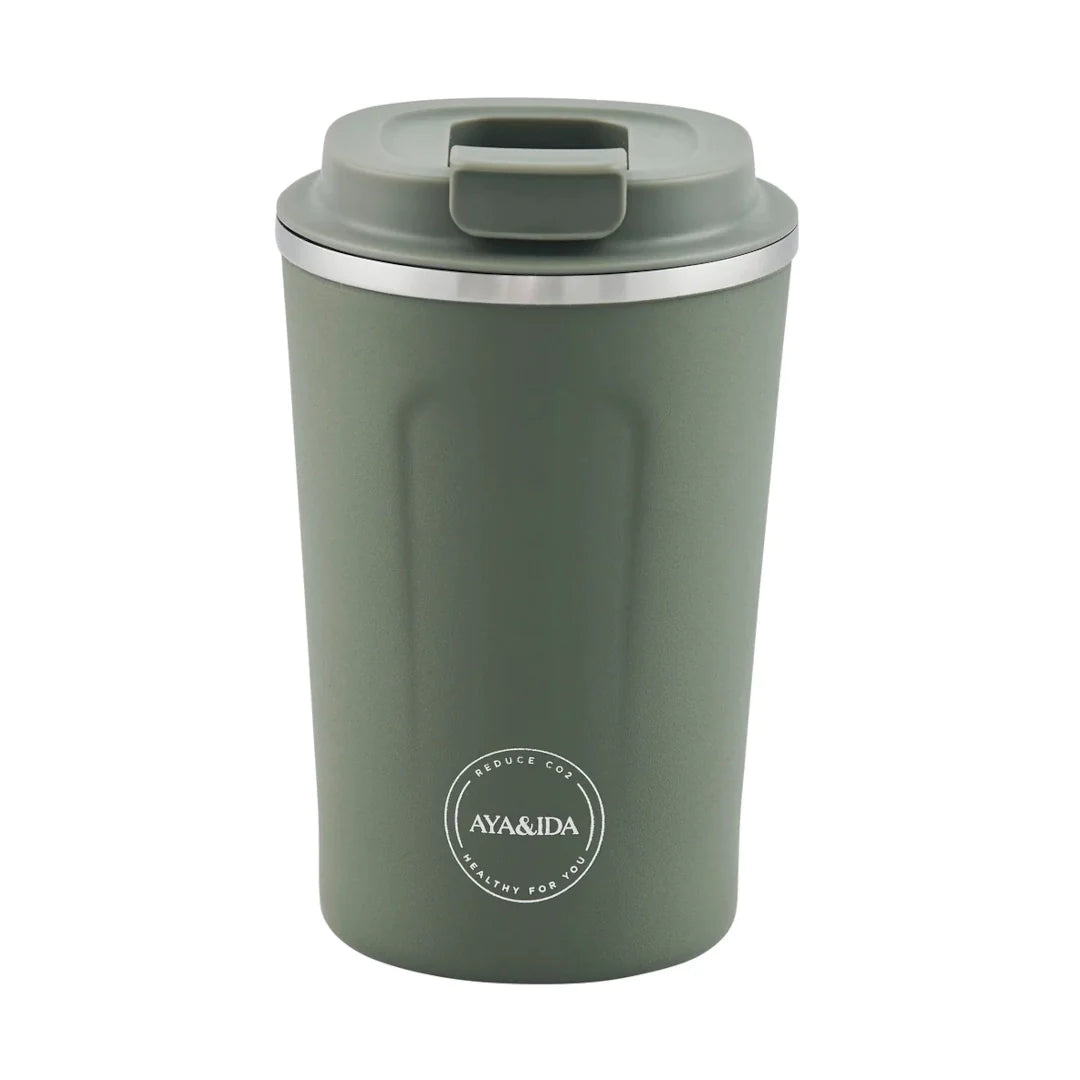 Aya&Ida CUP2GO | 380ml | Keeps Hot or Cold | Tropical Green at Lifestory